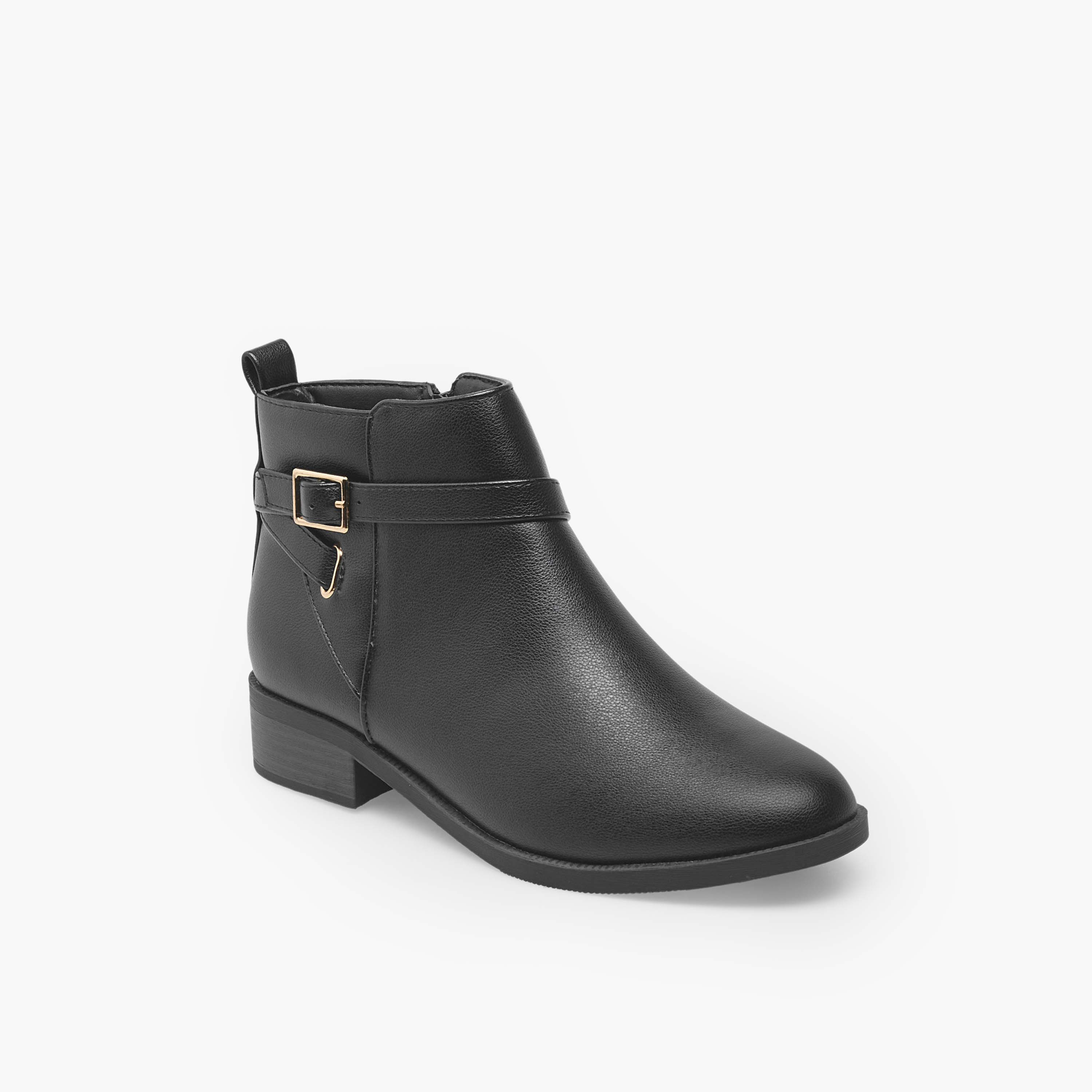بوت بطول الكاحل بسحاب إغلاق للنساء من فلورا بيلا-women-shoes-boots-image-2