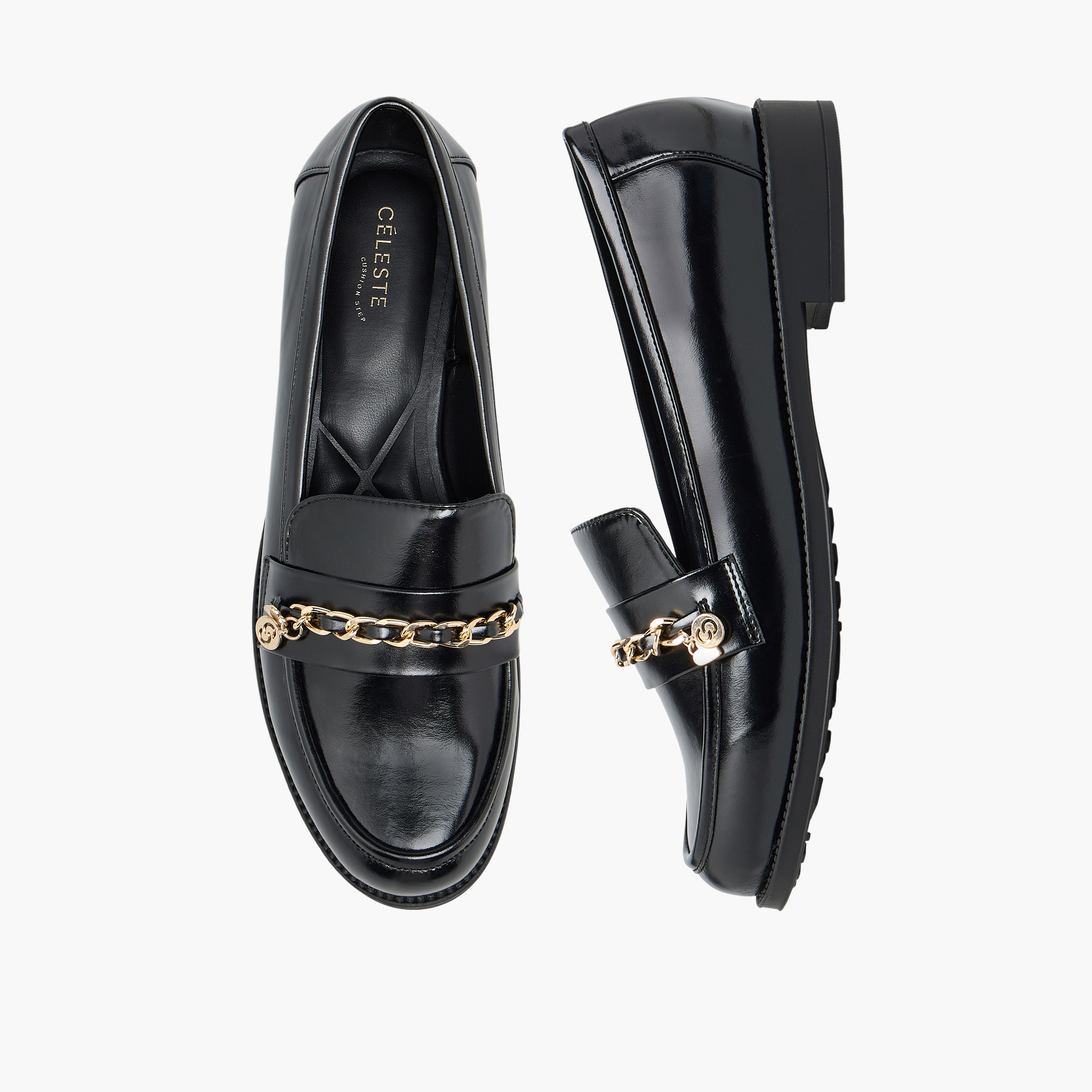حذاء سهل الارتداء بزينة معدنية للنساء من سيليست-women-shoes-flats-loafers-image-1
