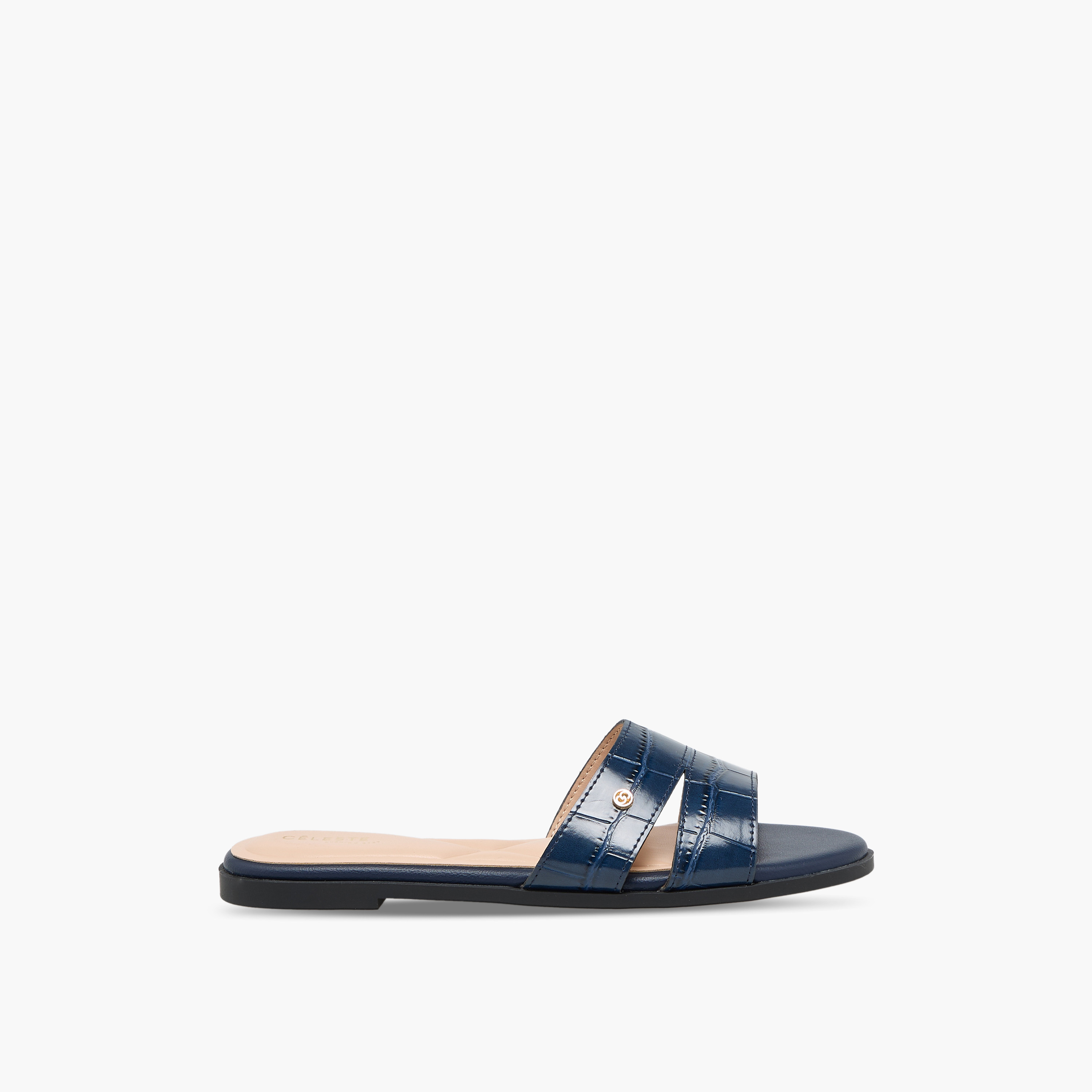 Celeste Women Textured Slip-On Sandals-women-shoes-flats-sandals-image-3