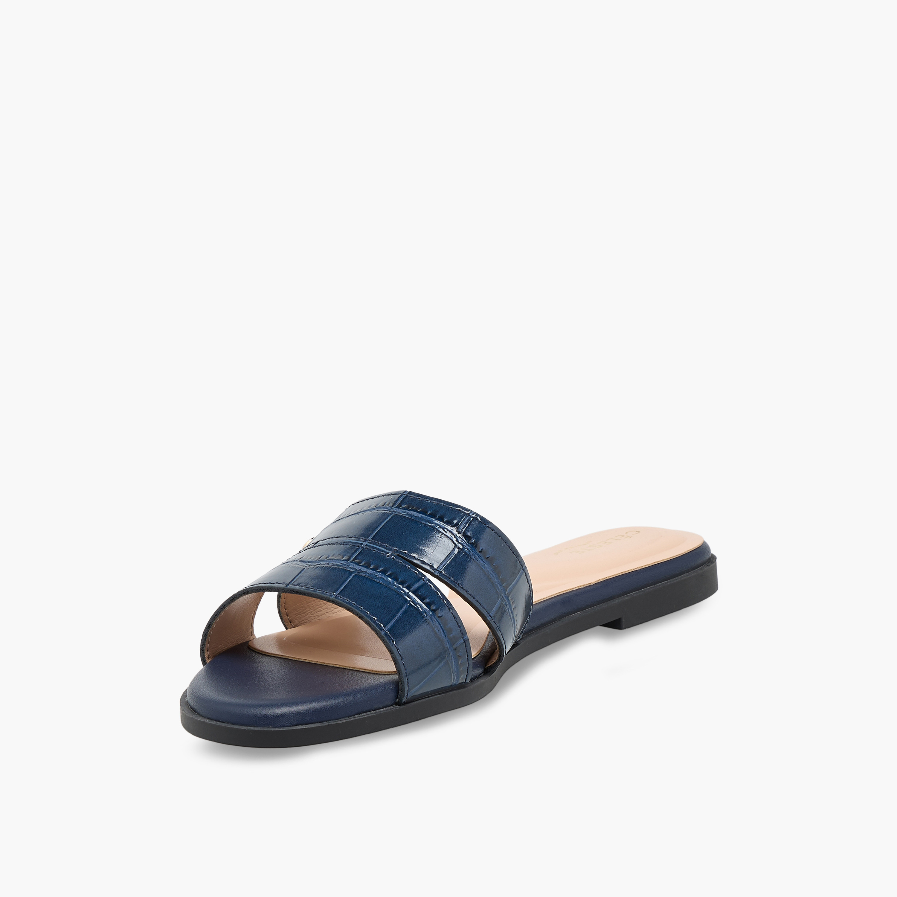 Celeste Women Textured Slip-On Sandals-women-shoes-flats-sandals-image-4