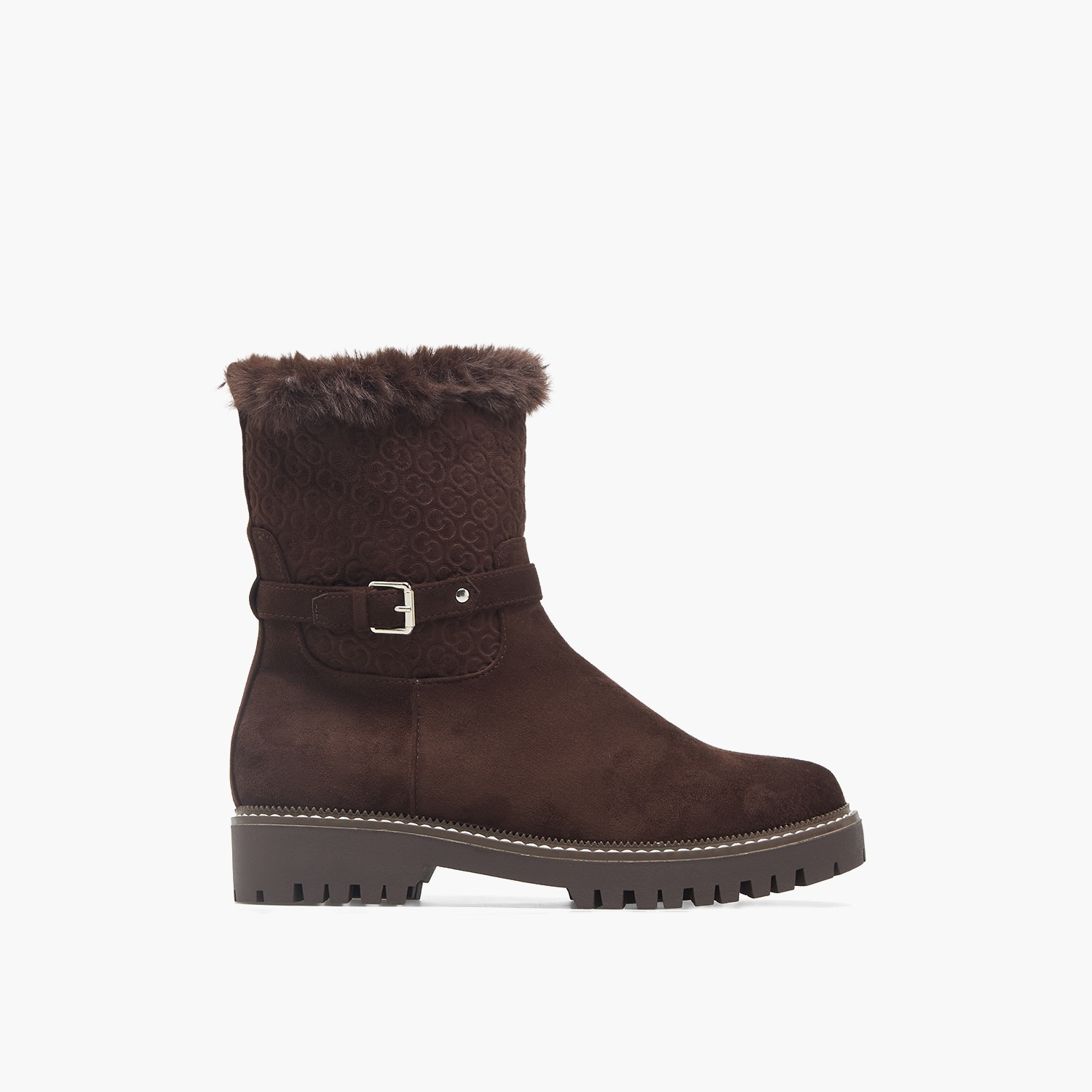Celeste Women Suede Faux Fur Ankle Boots-women-shoes-boots-image-3