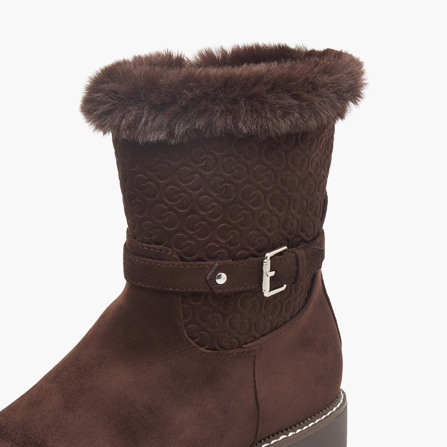 Celeste Women Suede Faux Fur Ankle Boots-women-shoes-boots-image-4