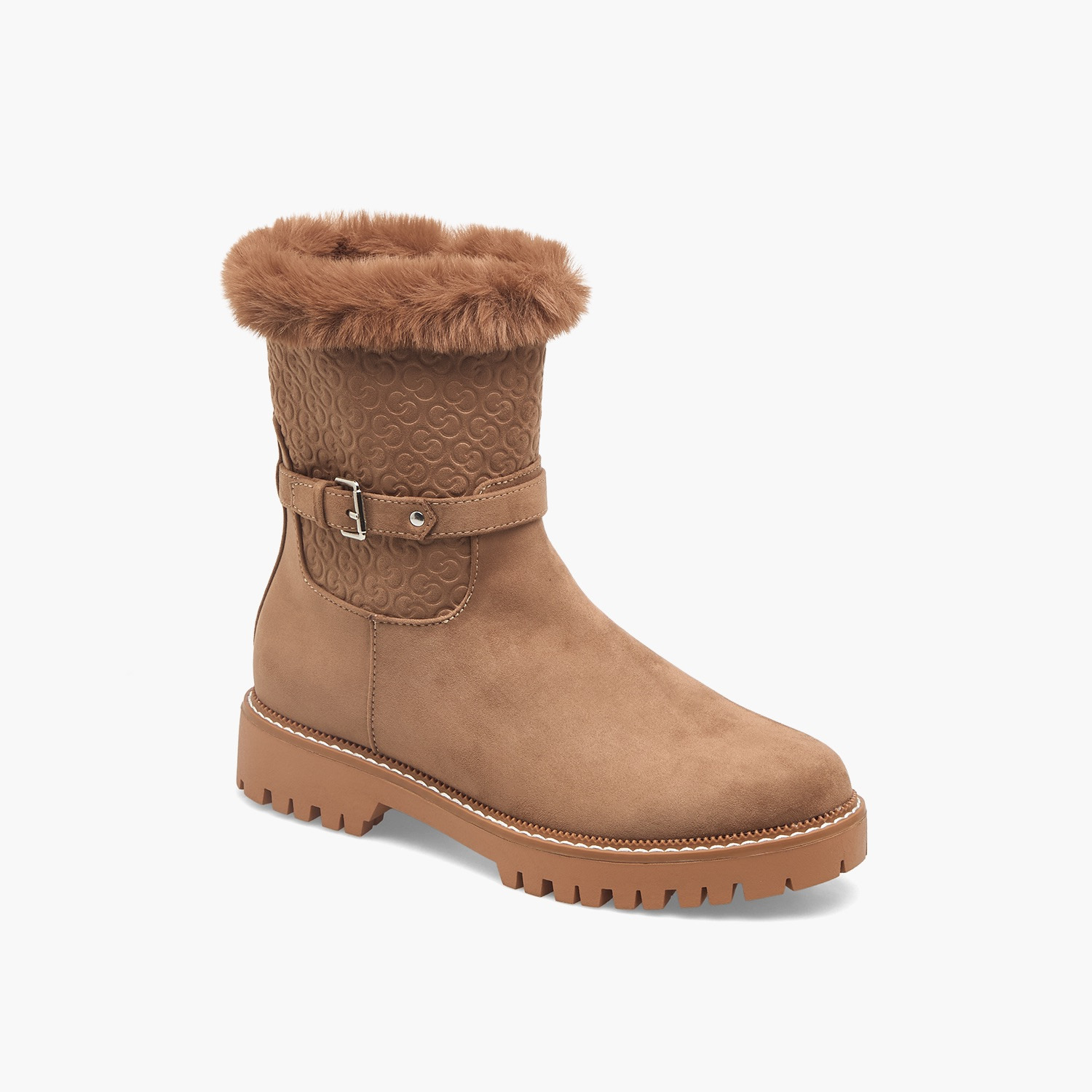 بوت للكاحل شمواه وفرو صناعي للنساء من سيليست-women-shoes-boots-image-2