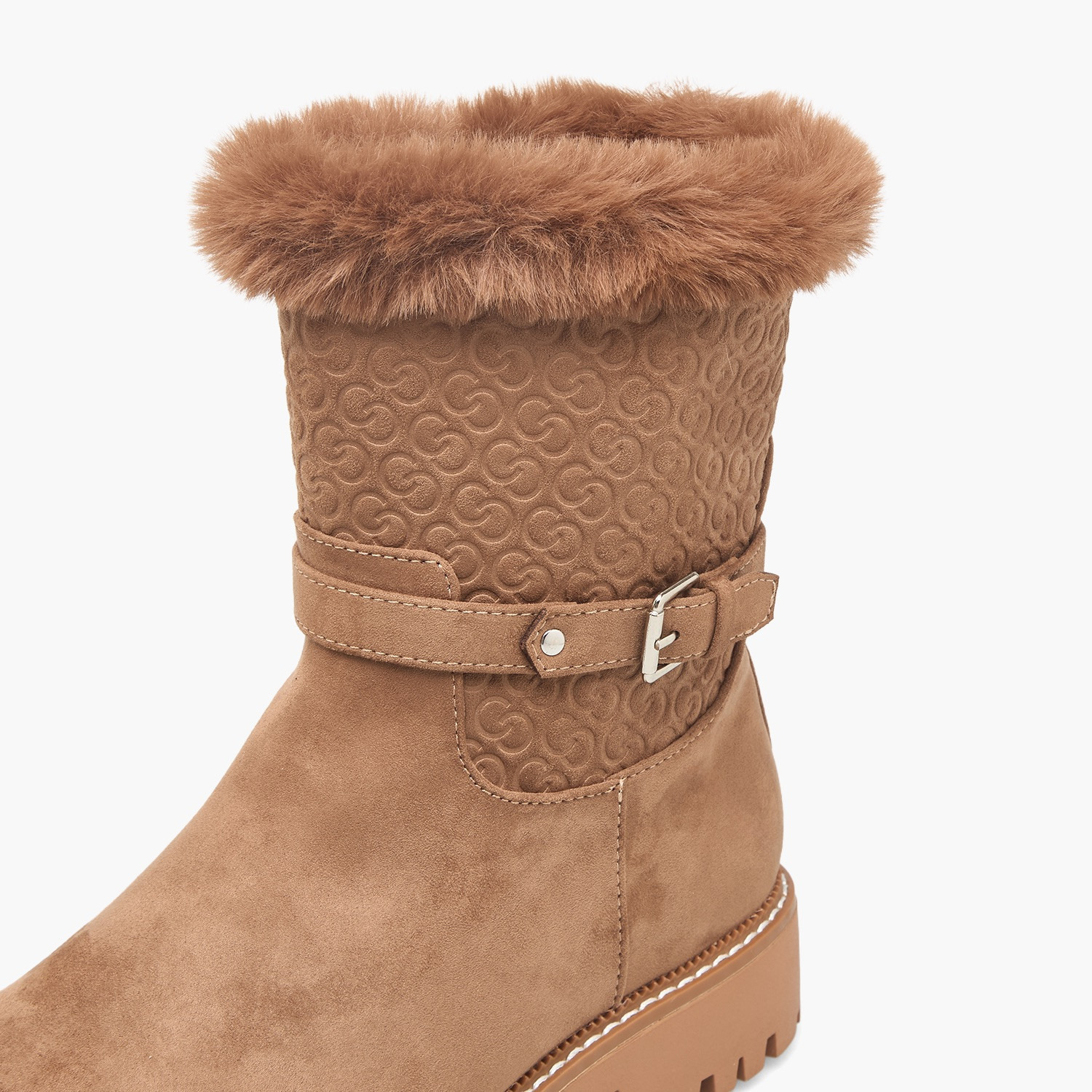 بوت للكاحل شمواه وفرو صناعي للنساء من سيليست-women-shoes-boots-image-4