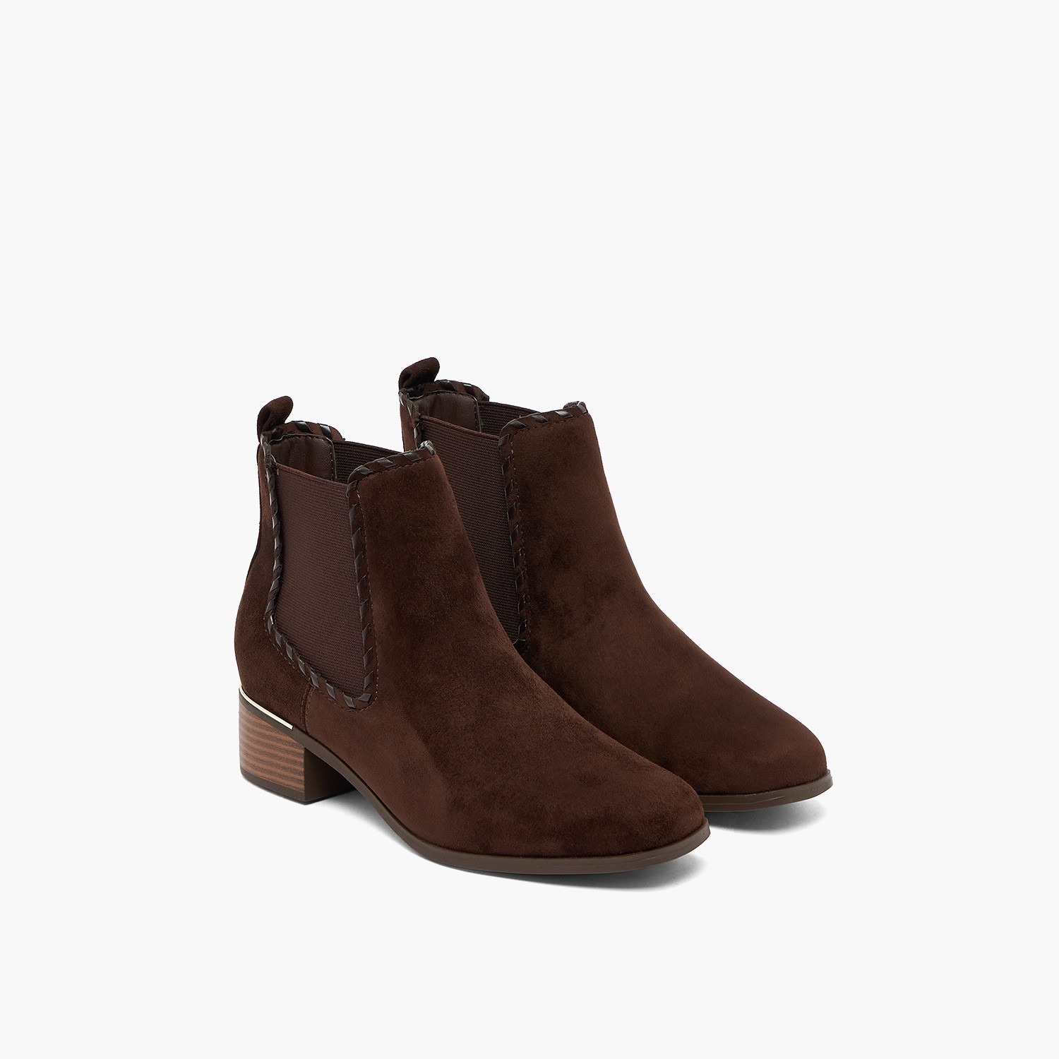 بوت سادة بطول الكاحل وكعب سميك للنساء من فلورا بيلا من شو إكسبريس-women-shoes-boots-image-1
