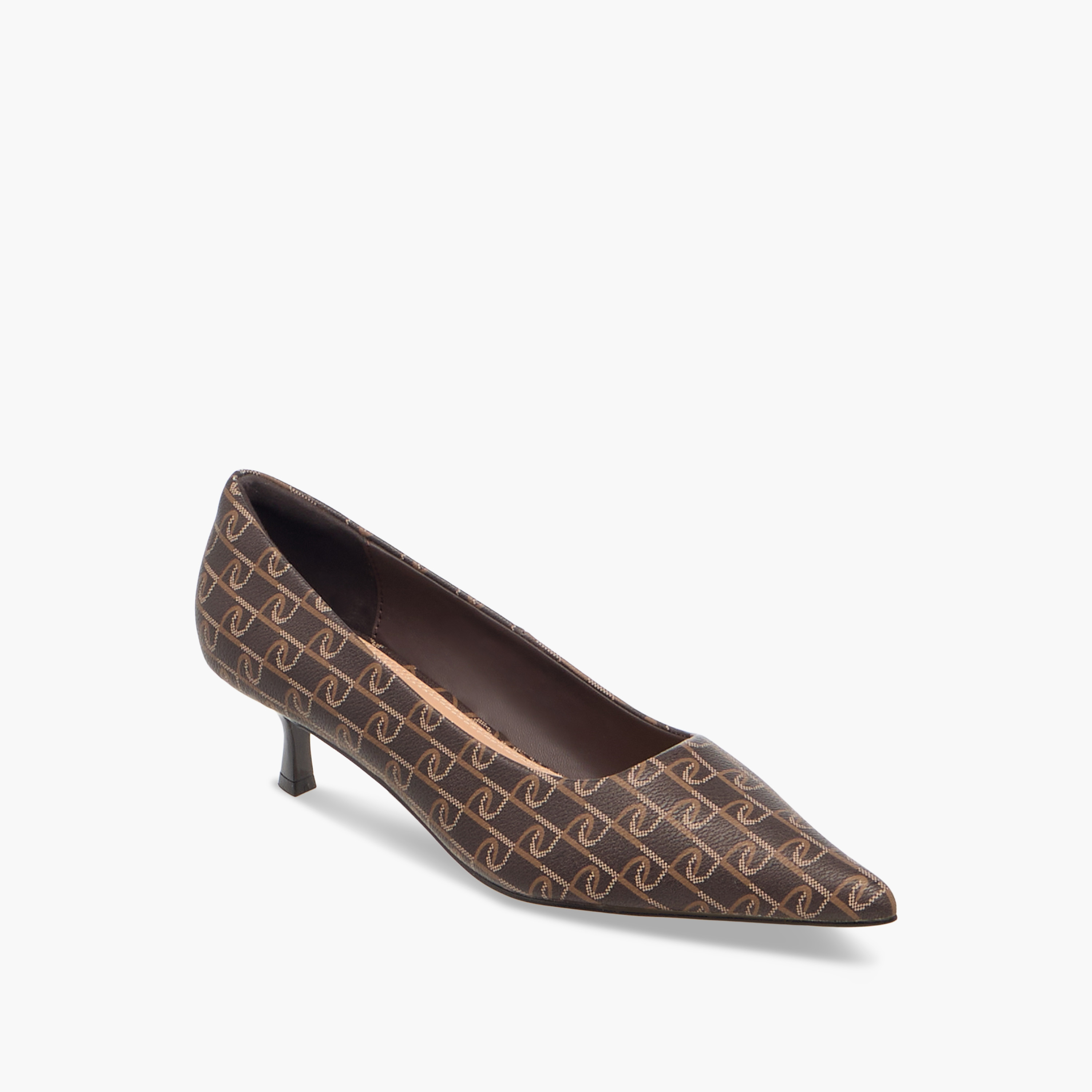 حذاء كلاسيكي سهل الارتداء بكعب صغير ومقدمة مدببة وطبعات مونوجرام من بابريكا-women-shoes-sandals-heeled-image-7