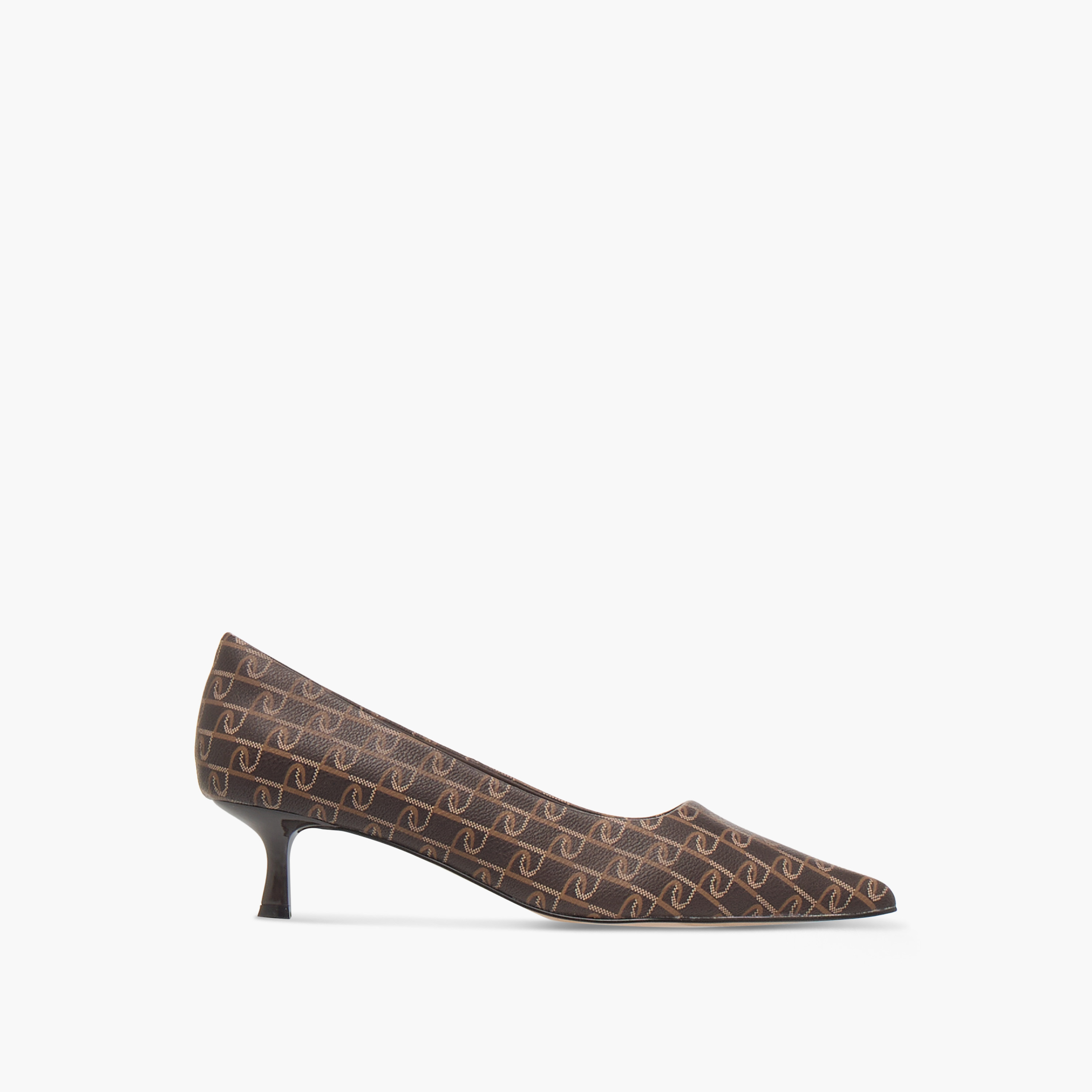 حذاء كلاسيكي سهل الارتداء بكعب صغير ومقدمة مدببة وطبعات مونوجرام من بابريكا-women-shoes-sandals-heeled-image-8