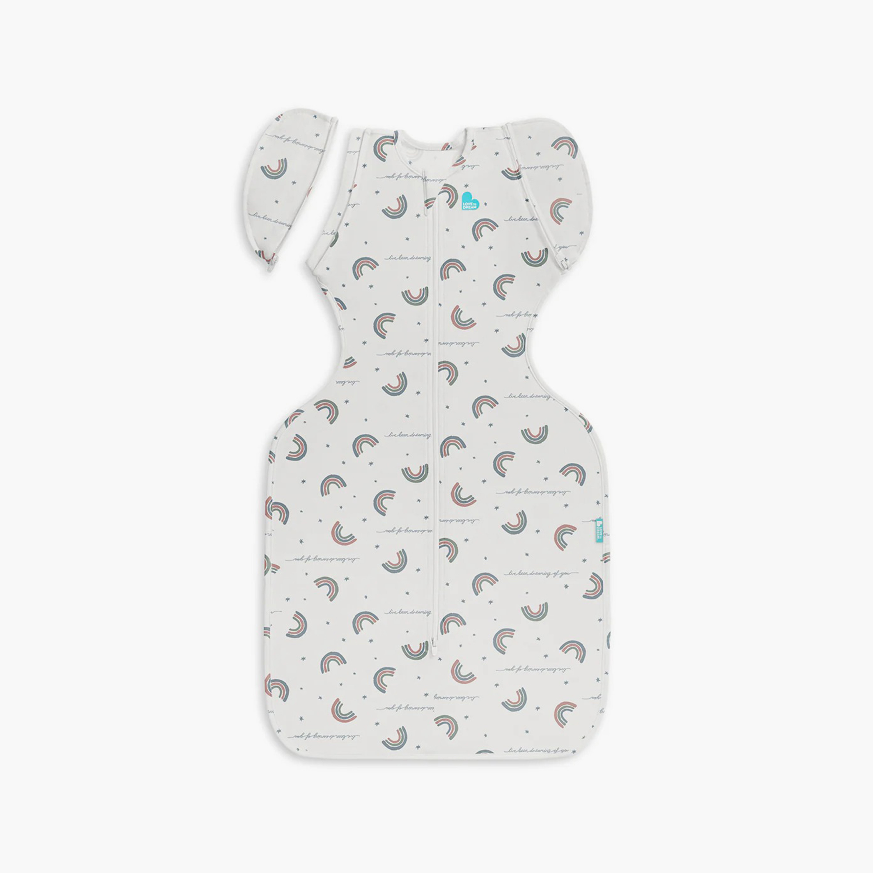 سوادل أب حقيبة انتقال من لاف تو دريم - قوس قزح - أبيض-baby-nursery-blanketsandswaddles-swaddlesandsleepingbags-image-2