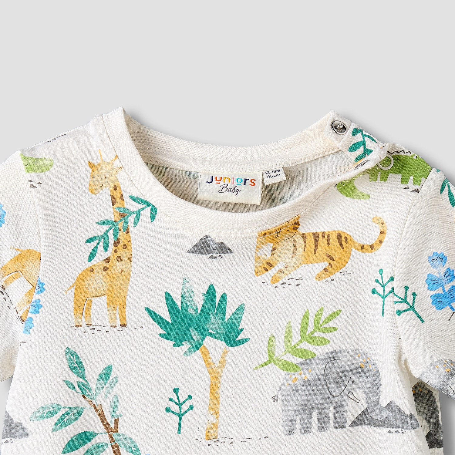 Juniors Crew Neck Short Sleeves T-shirt with Safari Print-baby-boys-clothing-shirts-image-3