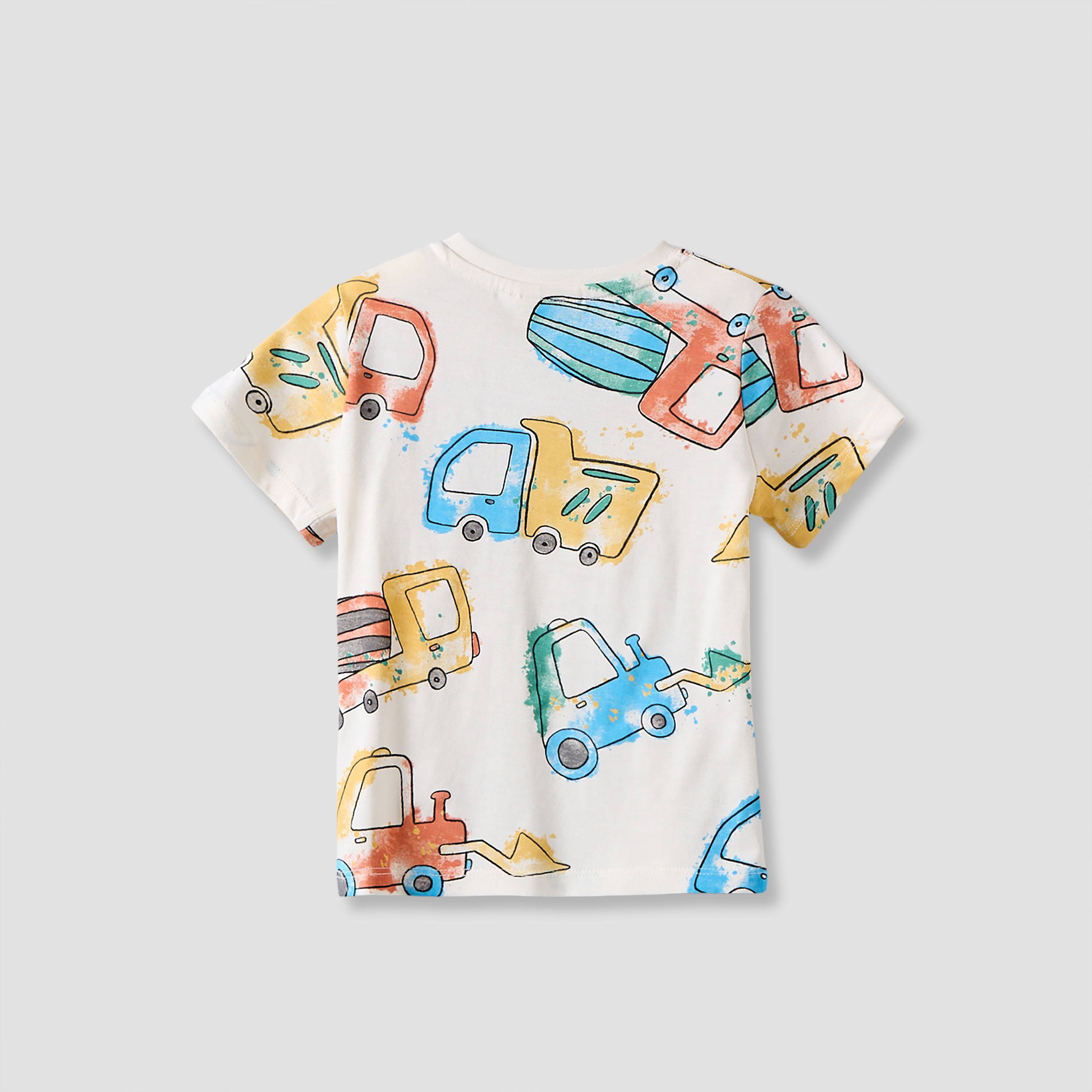 Juniors Crew Neck Short Sleeves T-shirt with Truck Print-baby-boys-clothing-tshirtsandpolos-image-2