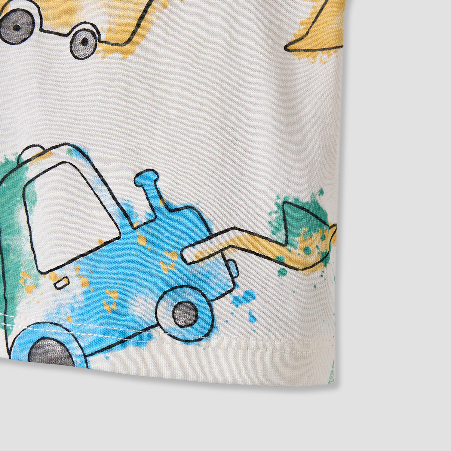 Juniors Crew Neck Short Sleeves T-shirt with Truck Print-baby-boys-clothing-tshirtsandpolos-image-4
