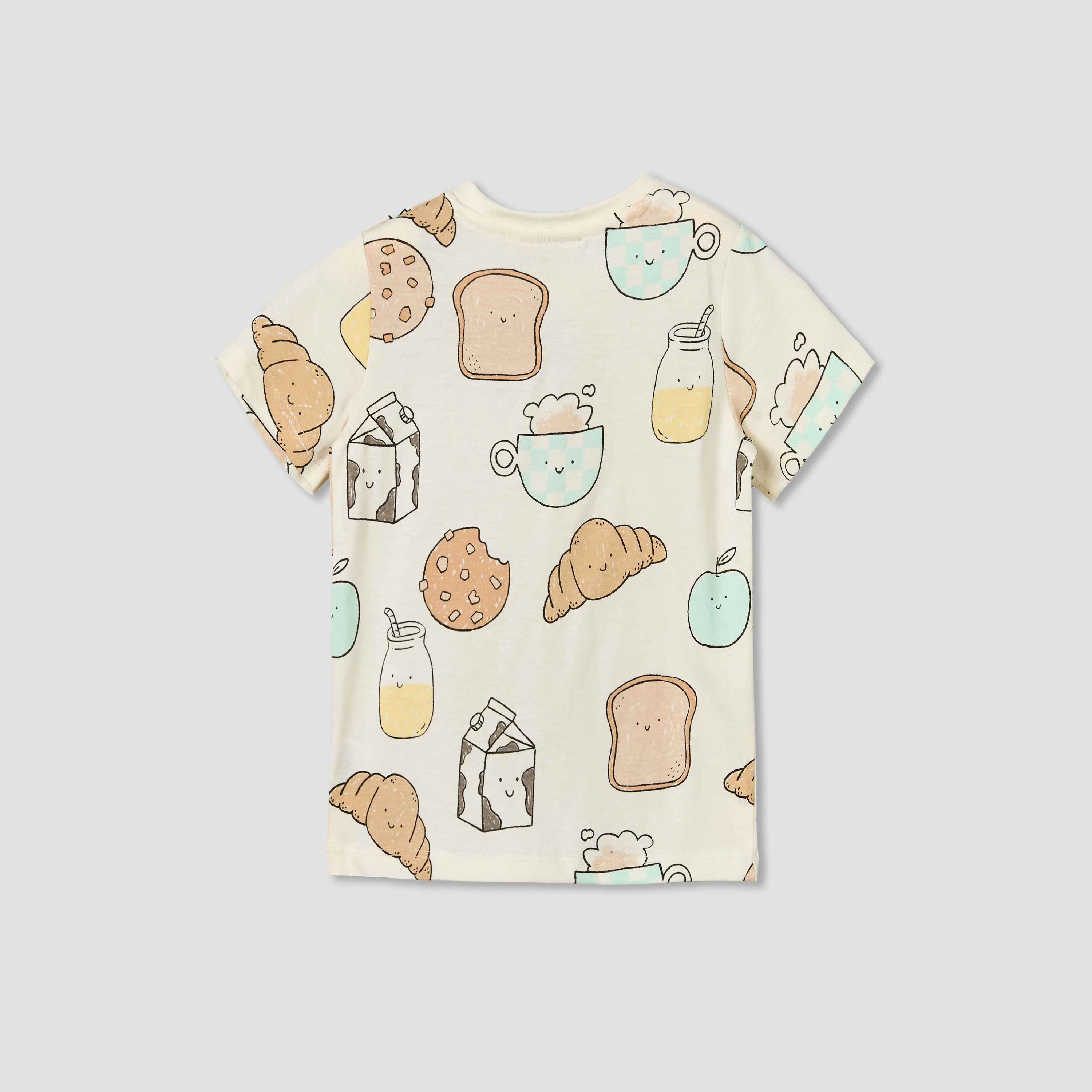 Juniors Crew Neck Short Sleeves T-shirt with Food Print-baby-boys-clothing-tshirtsandpolos-image-1