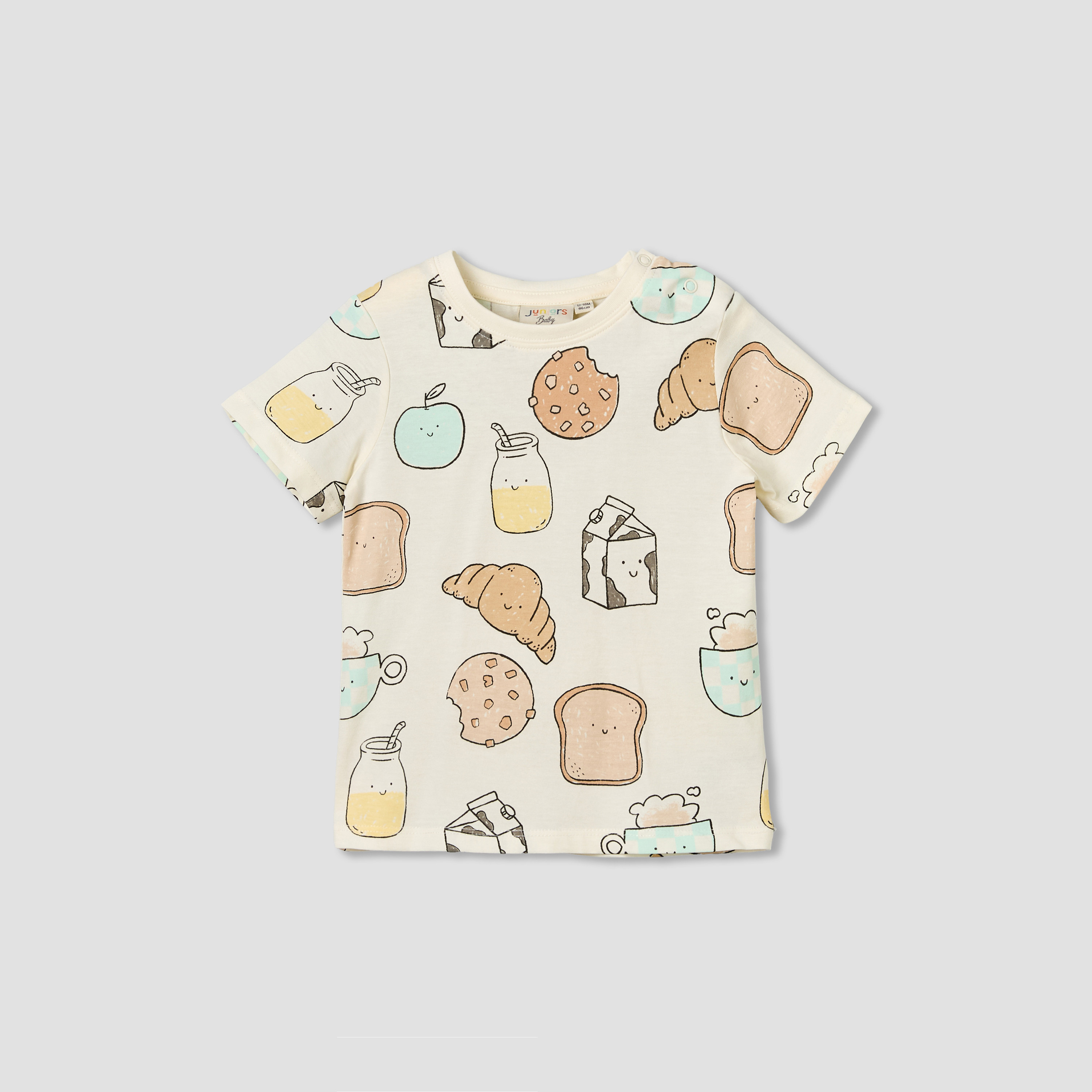 Juniors Crew Neck Short Sleeves T-shirt with Food Print-baby-boys-clothing-tshirtsandpolos-image-2