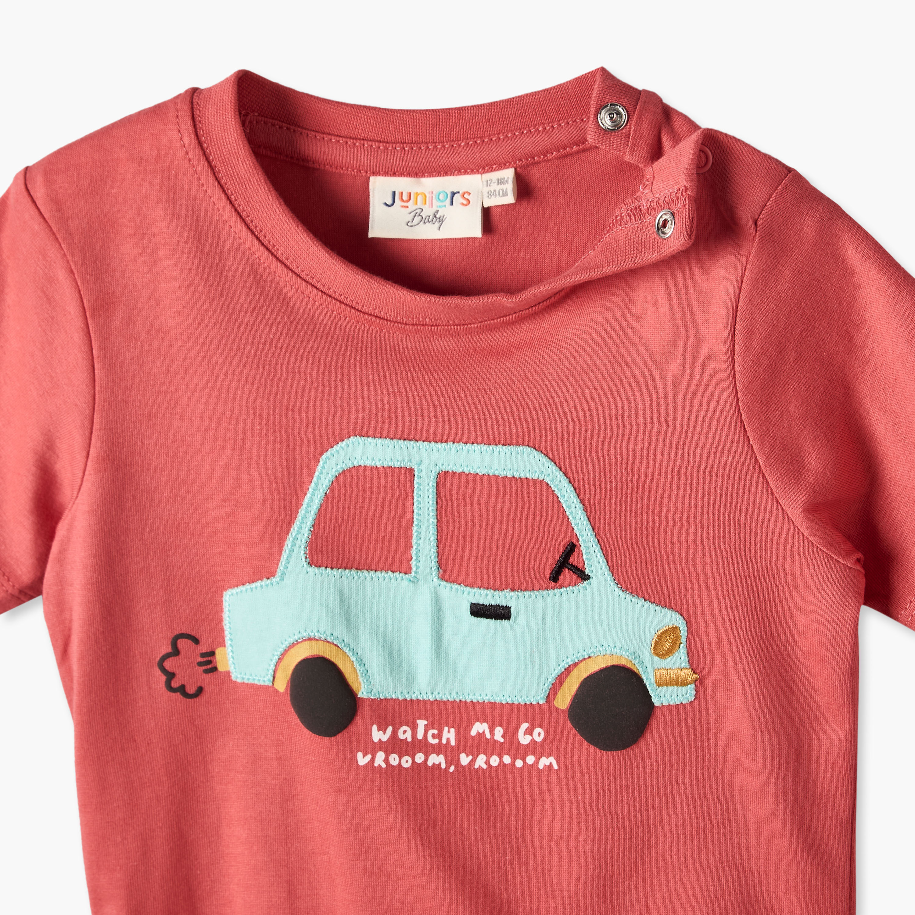 Juniors Crew Neck Short Sleeves T-shirt with Vehicle Print-baby-boys-clothing-tshirtsandpolos-image-3