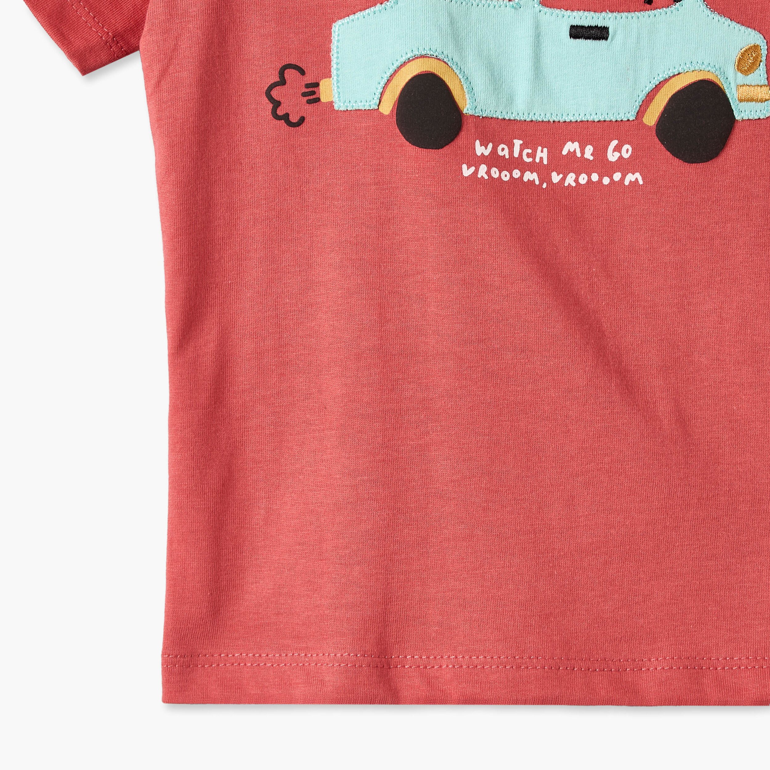 Juniors Crew Neck Short Sleeves T-shirt with Vehicle Print-baby-boys-clothing-tshirtsandpolos-image-9