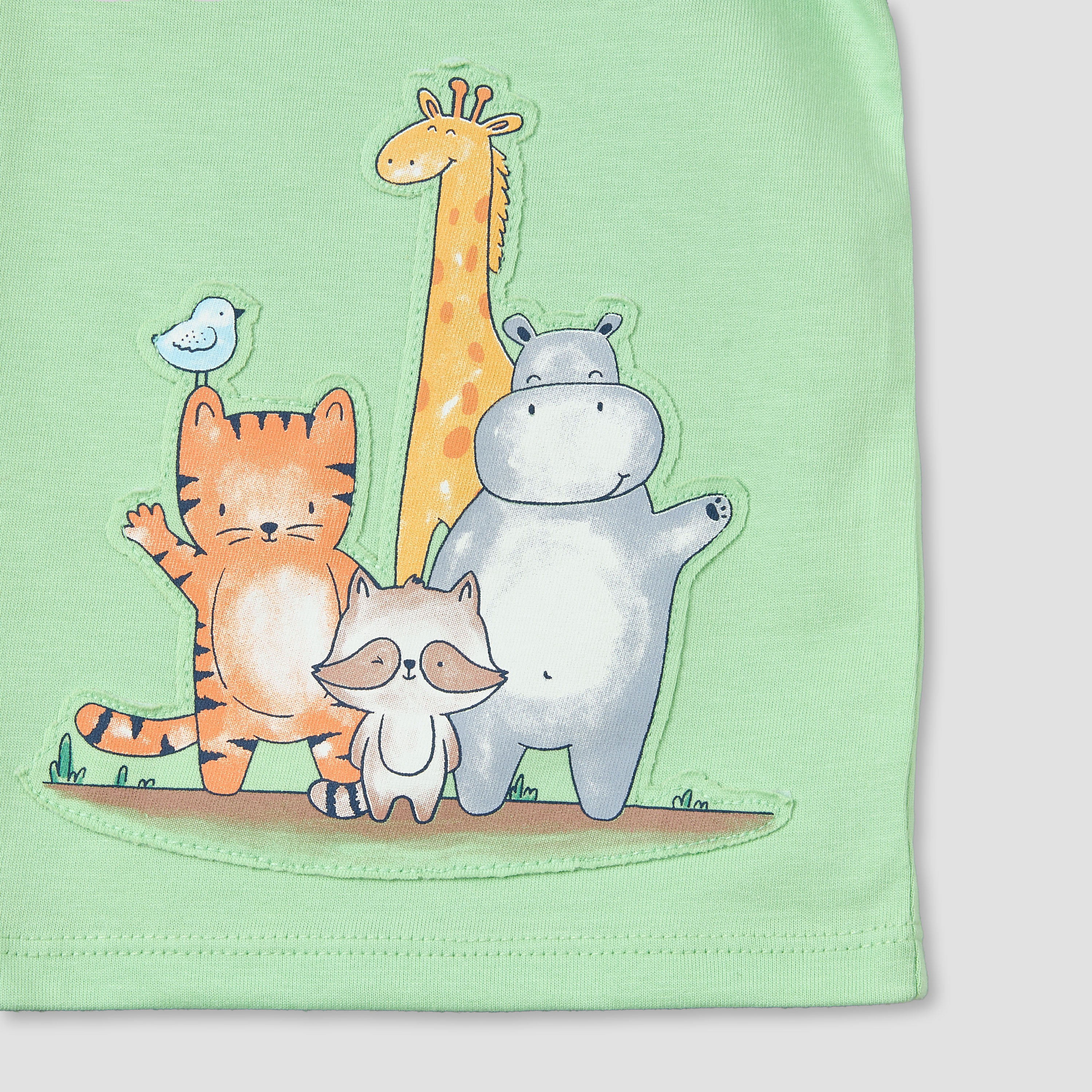 تيشيرت بياقة ضيقة وأكمام قصيرة وطبعات سفاري من جونيورز-baby-boys-clothing-tshirtsandpolos-image-4