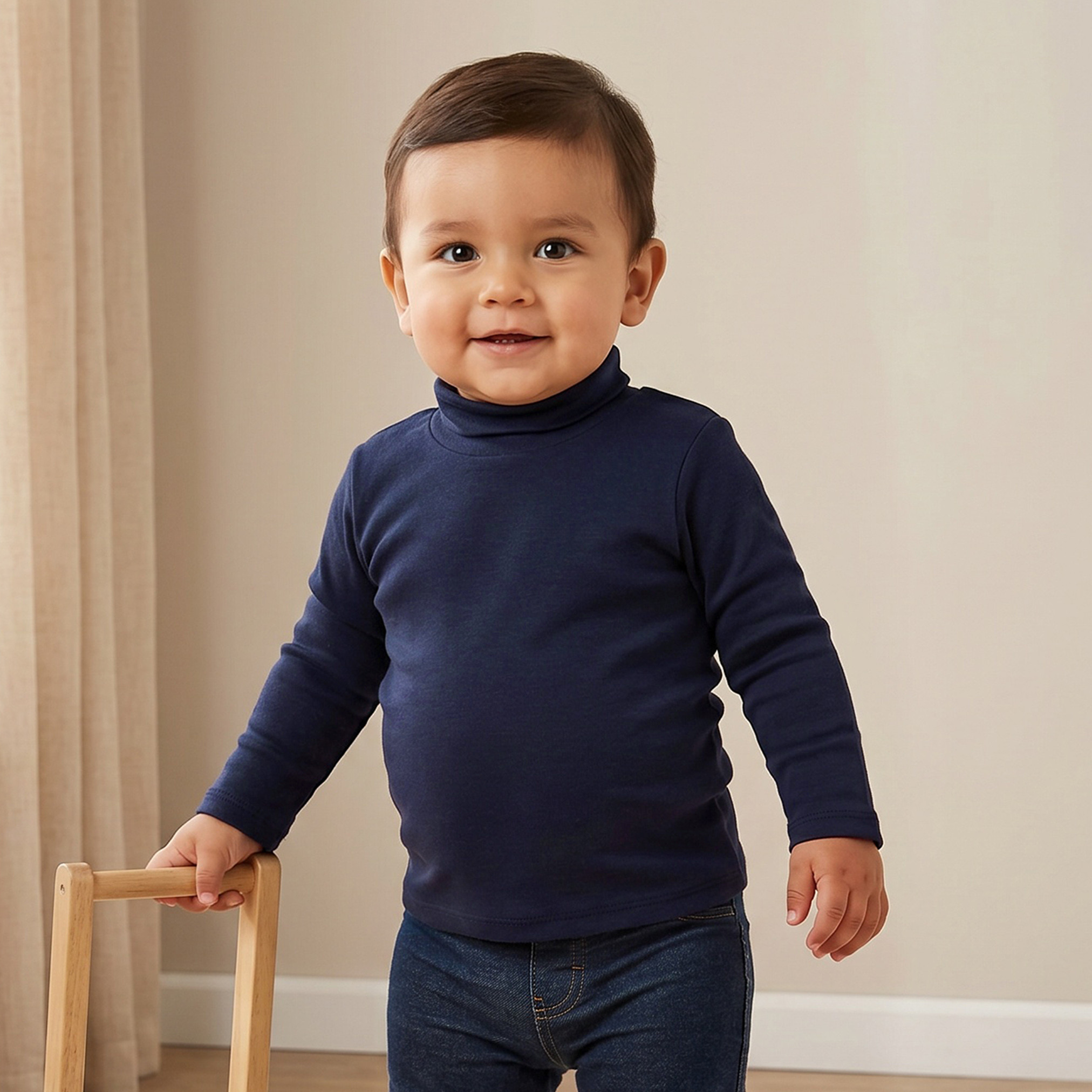طقم من 2 - تيشيرت بياقة عالية وأكمام طويلة من جونيورز-baby-boys-clothing-tshirtsandpolos-image-2
