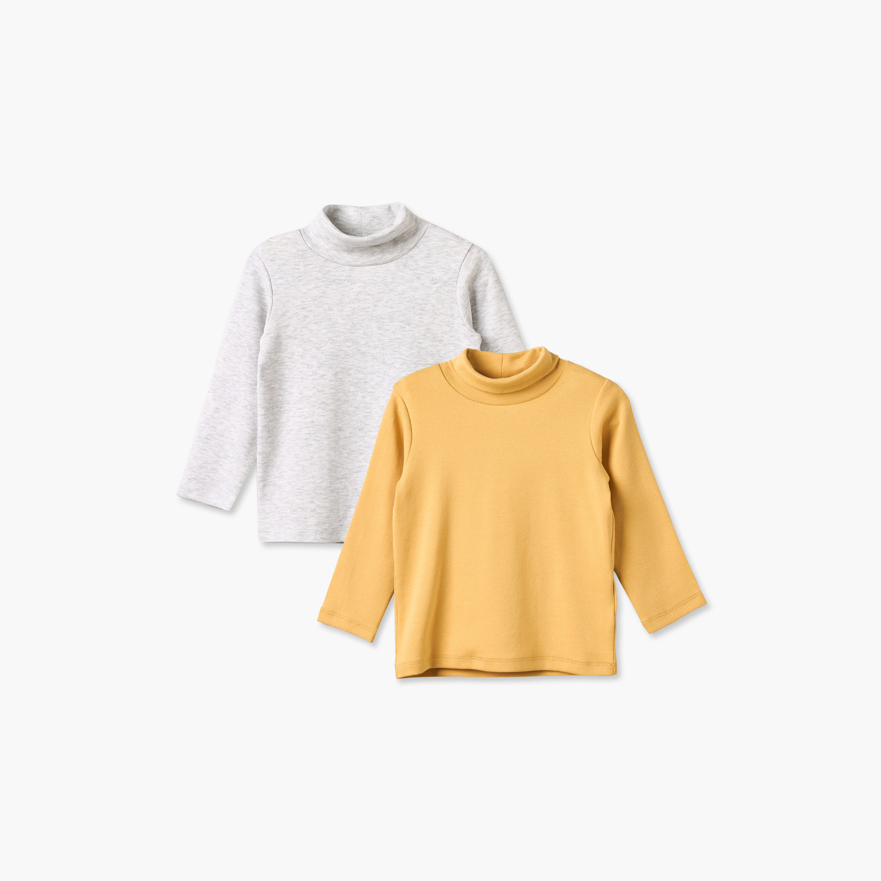 Pack of 2 Juniors Turtle Neck Long Sleeves T-shirt-baby-boys-clothing-tshirtsandpolos-image-1