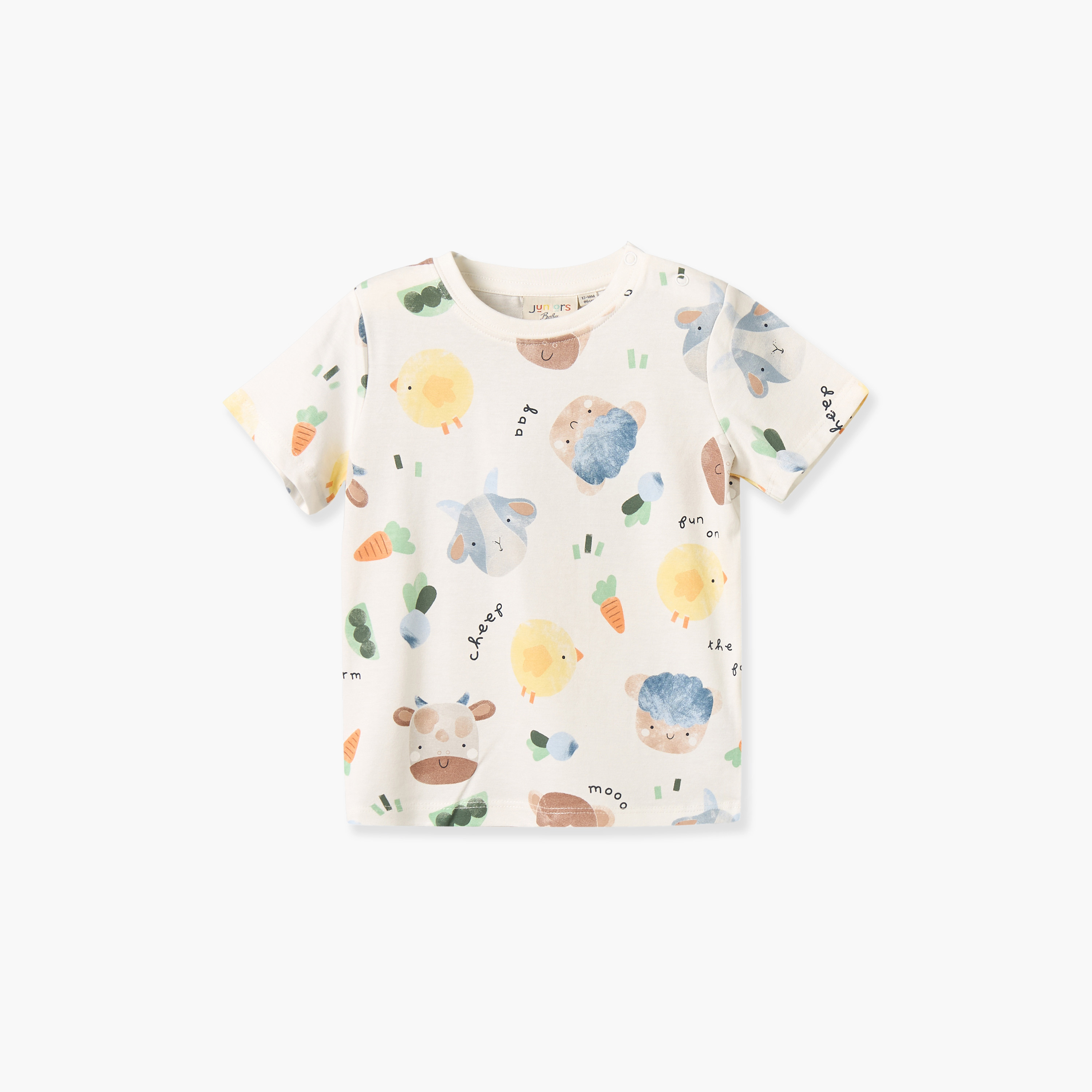 تيشيرتات بطبعات مزرعة وياقة ضيقة وأكمام قصيرة - عبوة 3 قطع-baby-boys-clothing-tshirtsandpolos-image-3