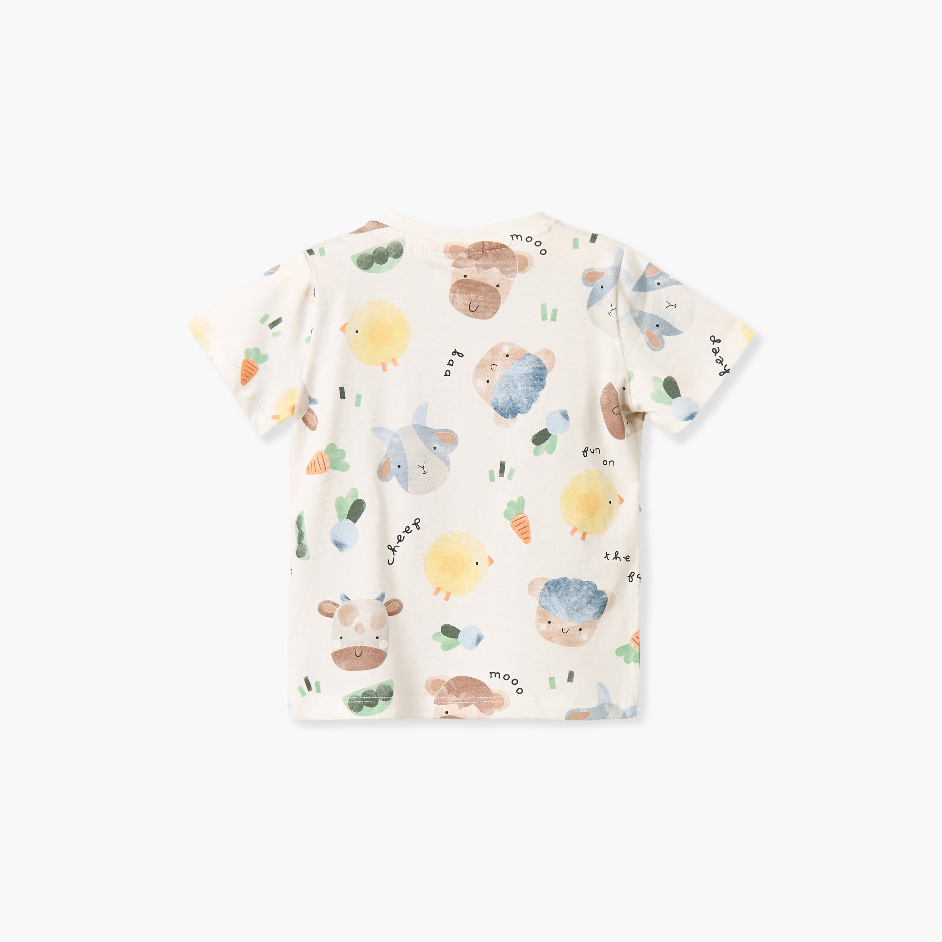 تيشيرتات بطبعات مزرعة وياقة ضيقة وأكمام قصيرة - عبوة 3 قطع-baby-boys-clothing-tshirtsandpolos-image-4