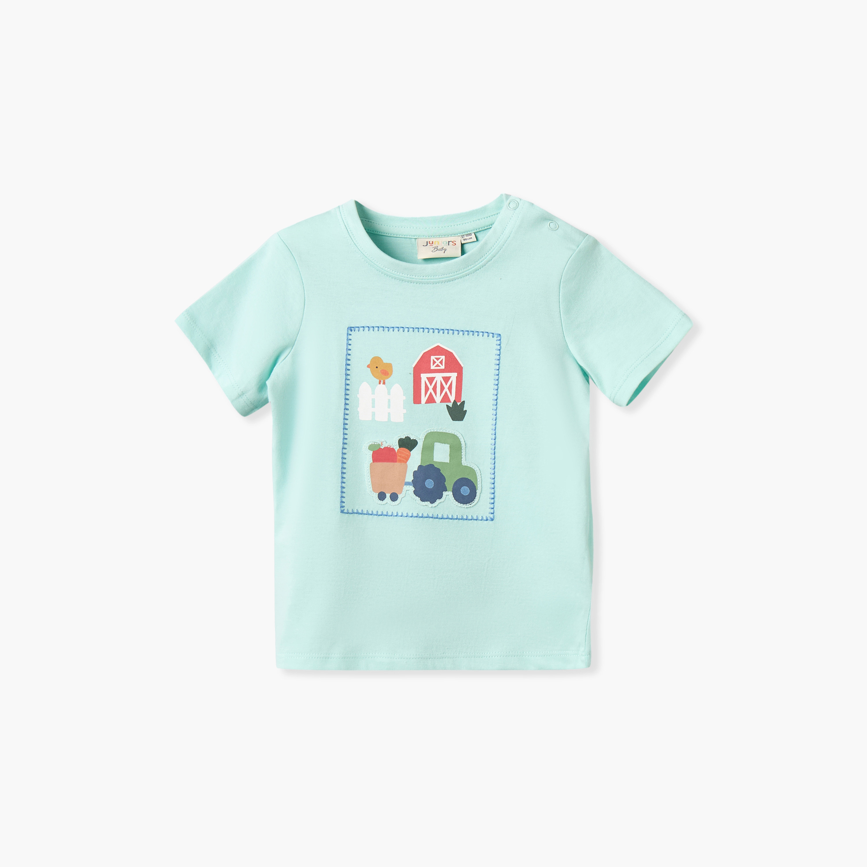 تيشيرتات بطبعات مزرعة وياقة ضيقة وأكمام قصيرة - عبوة 3 قطع-baby-boys-clothing-tshirtsandpolos-image-5