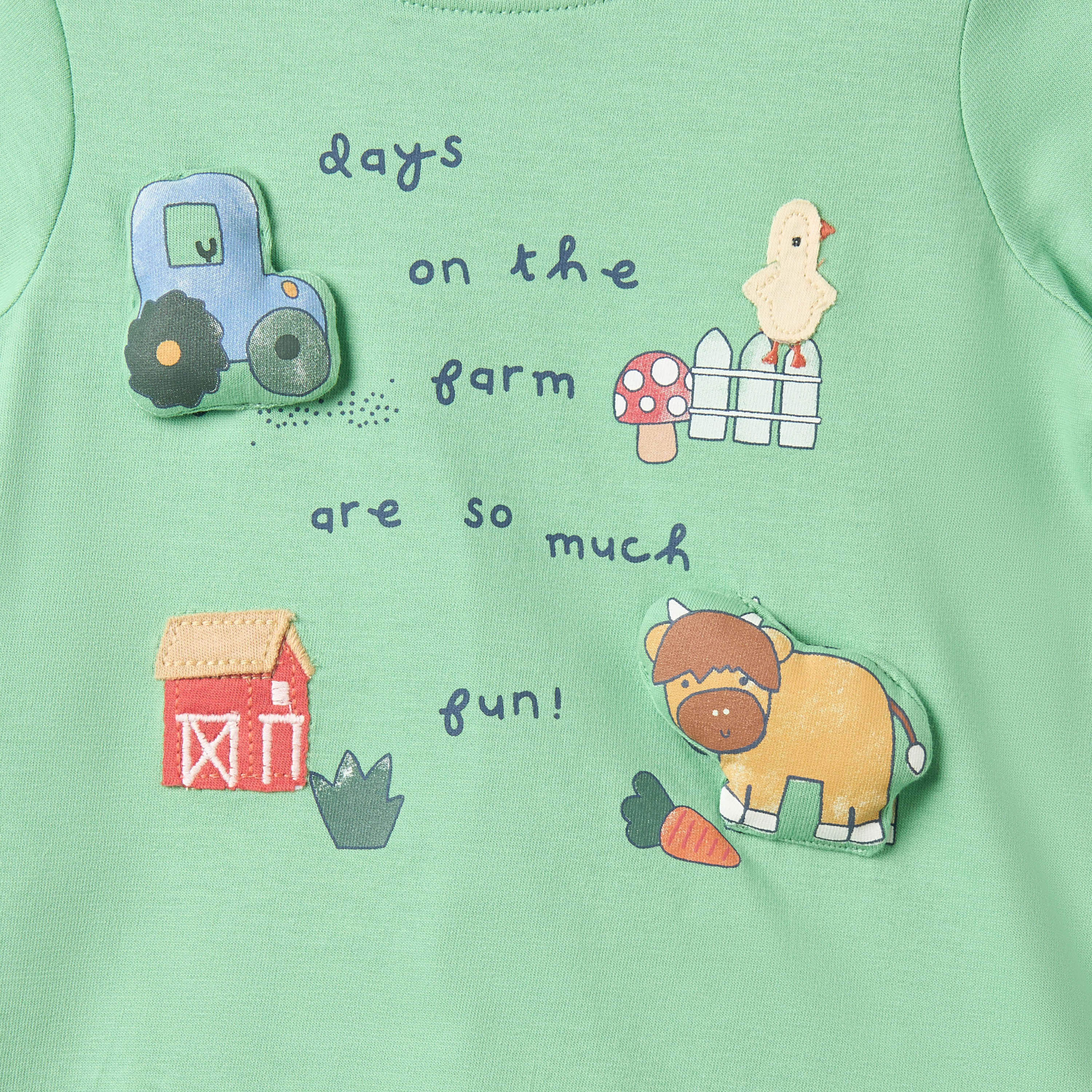 تيشيرتات بطبعات مزرعة وياقة ضيقة وأكمام قصيرة - عبوة 3 قطع-baby-boys-clothing-tshirtsandpolos-image-9
