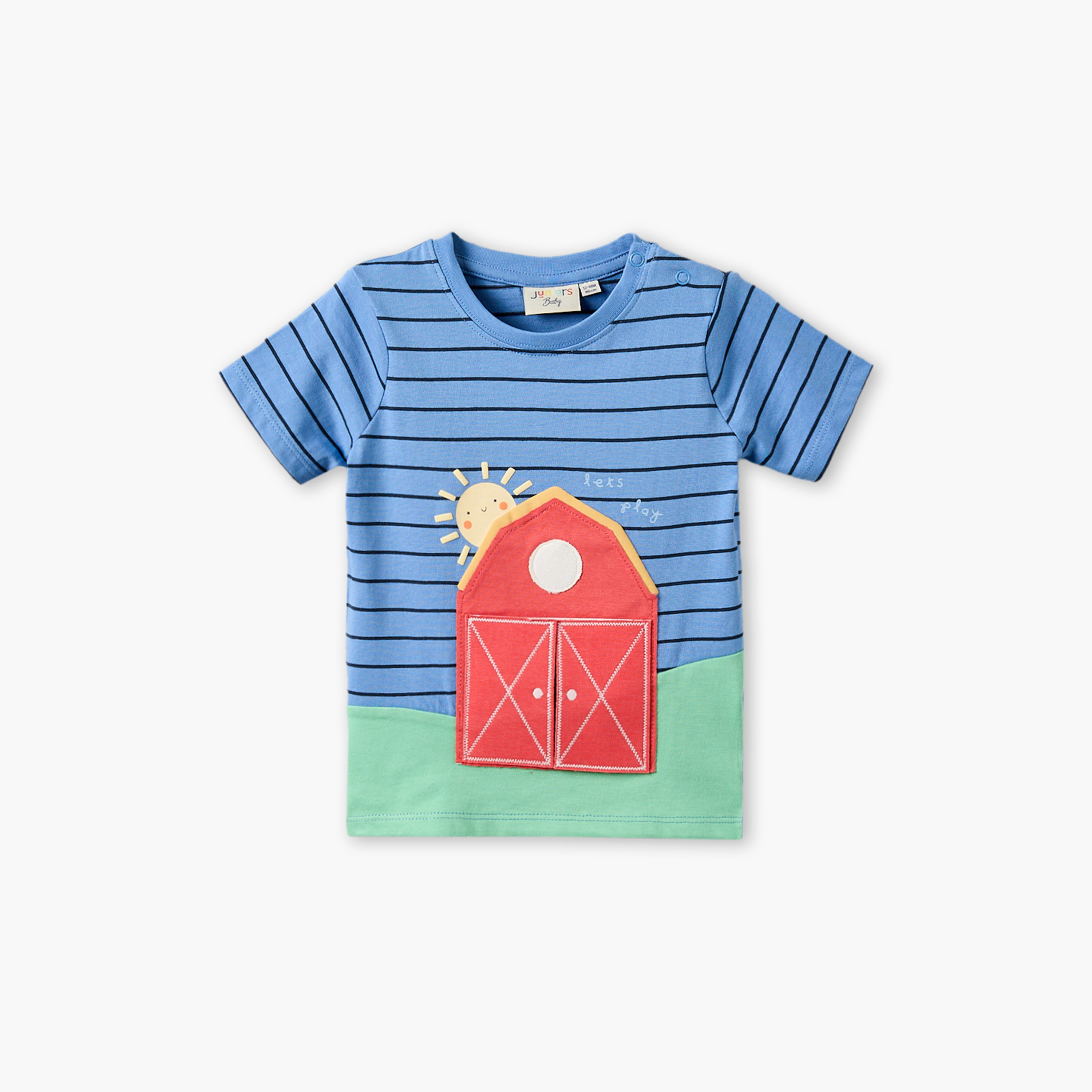 تيشيرتات بطبعات مزرعة وياقة ضيقة وأكمام قصيرة - عبوة 3 قطع-baby-boys-clothing-tshirtsandpolos-image-3