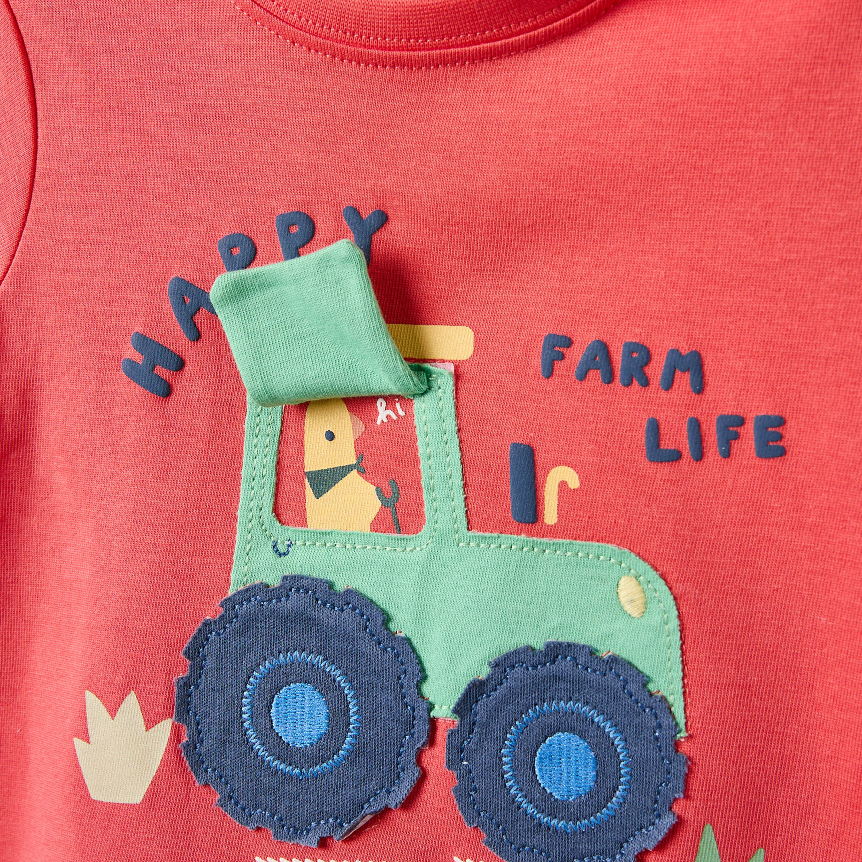 تيشيرتات بطبعات مزرعة وياقة ضيقة وأكمام قصيرة - عبوة 3 قطع-baby-boys-clothing-tshirtsandpolos-image-7