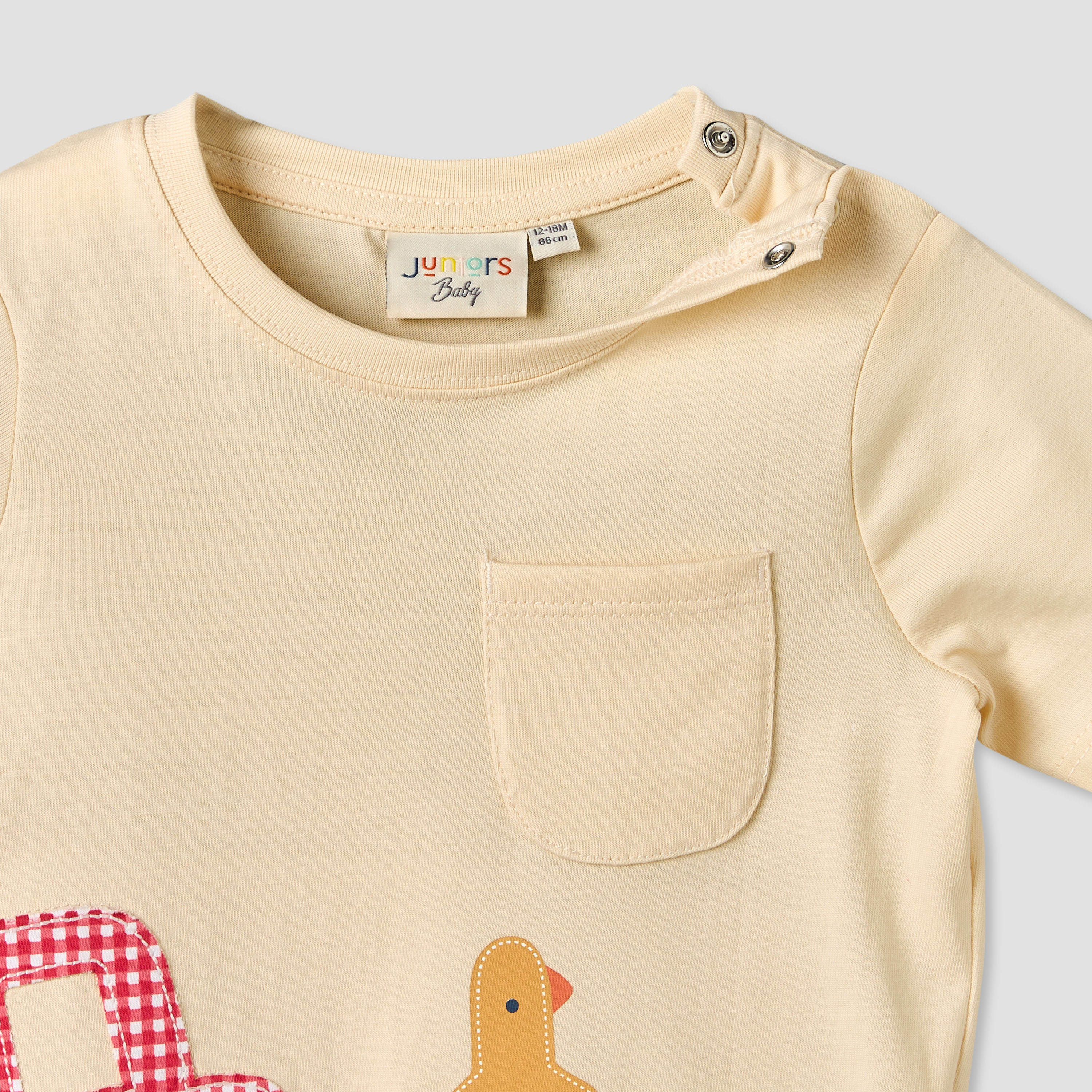 Pack of 3 Juniors Round Neck Short Sleeves T-shirt with Farm Print-baby-boys-clothing-tshirtsandpolos-image-4