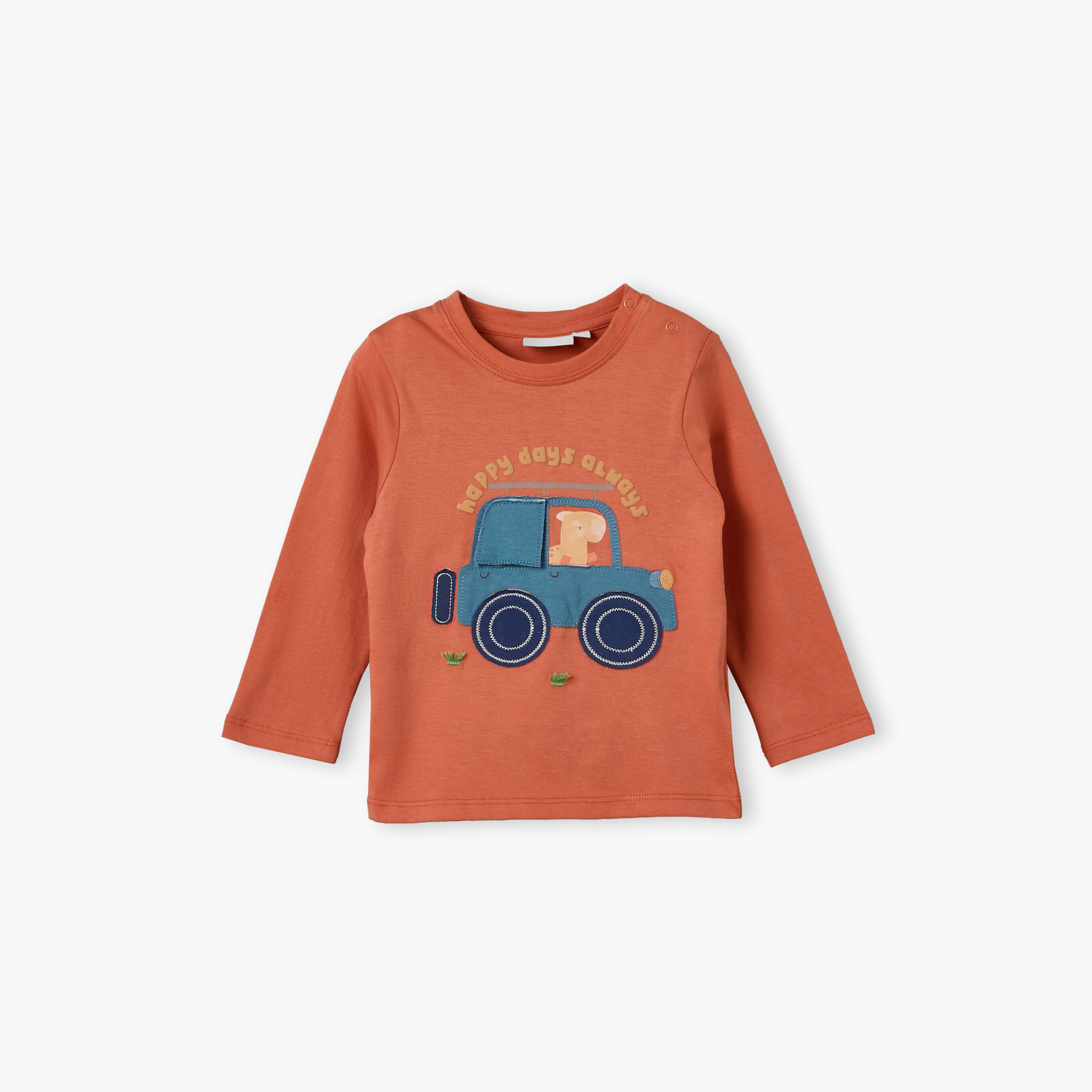 تيشيرتات بطبعات ديناصور وياقة ضيقة وأكمام طويلة من جونيورز - عبوة 3 قطع-baby-boys-clothing-tshirtsandpolos-image-5