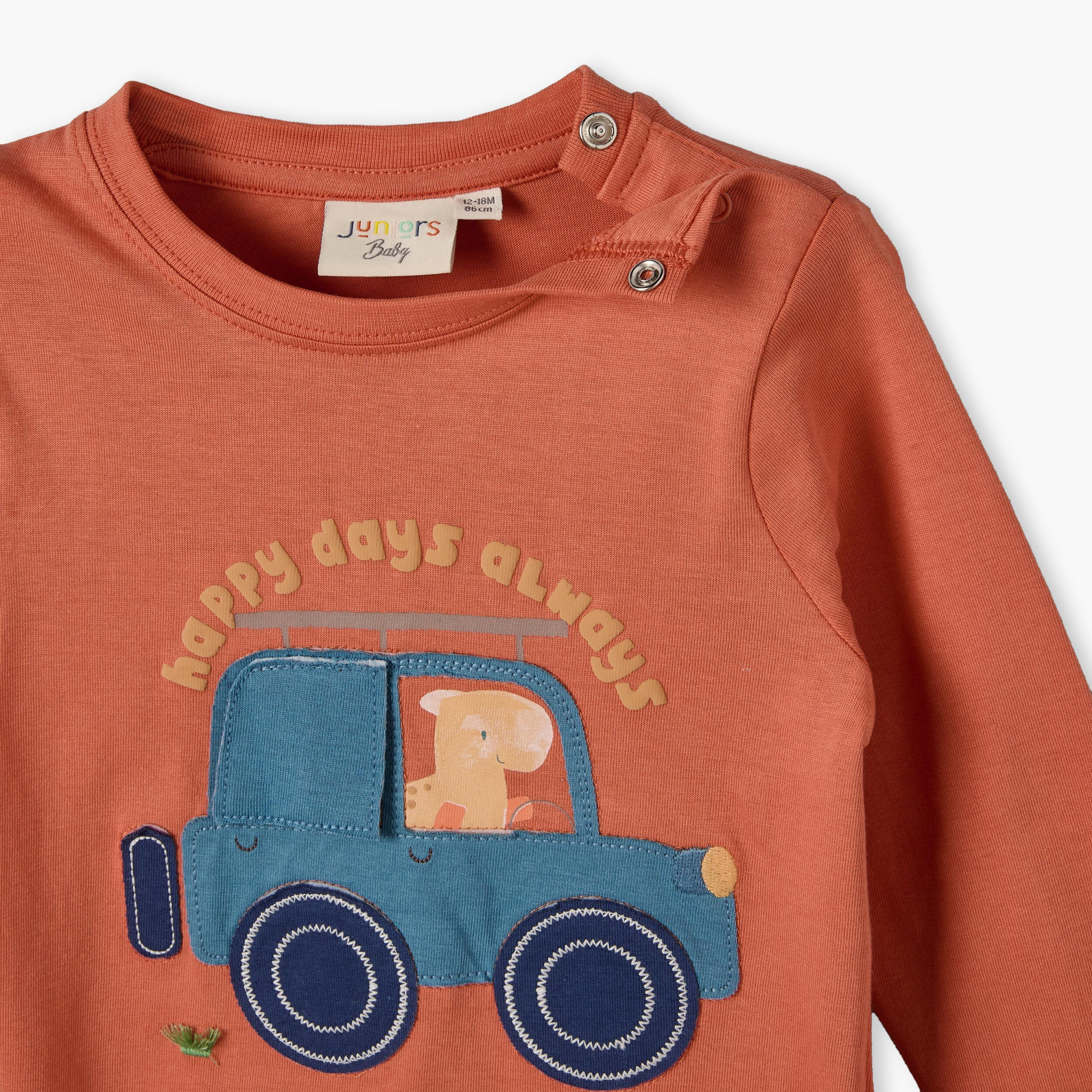 تيشيرتات بطبعات ديناصور وياقة ضيقة وأكمام طويلة من جونيورز - عبوة 3 قطع-baby-boys-clothing-tshirtsandpolos-image-7
