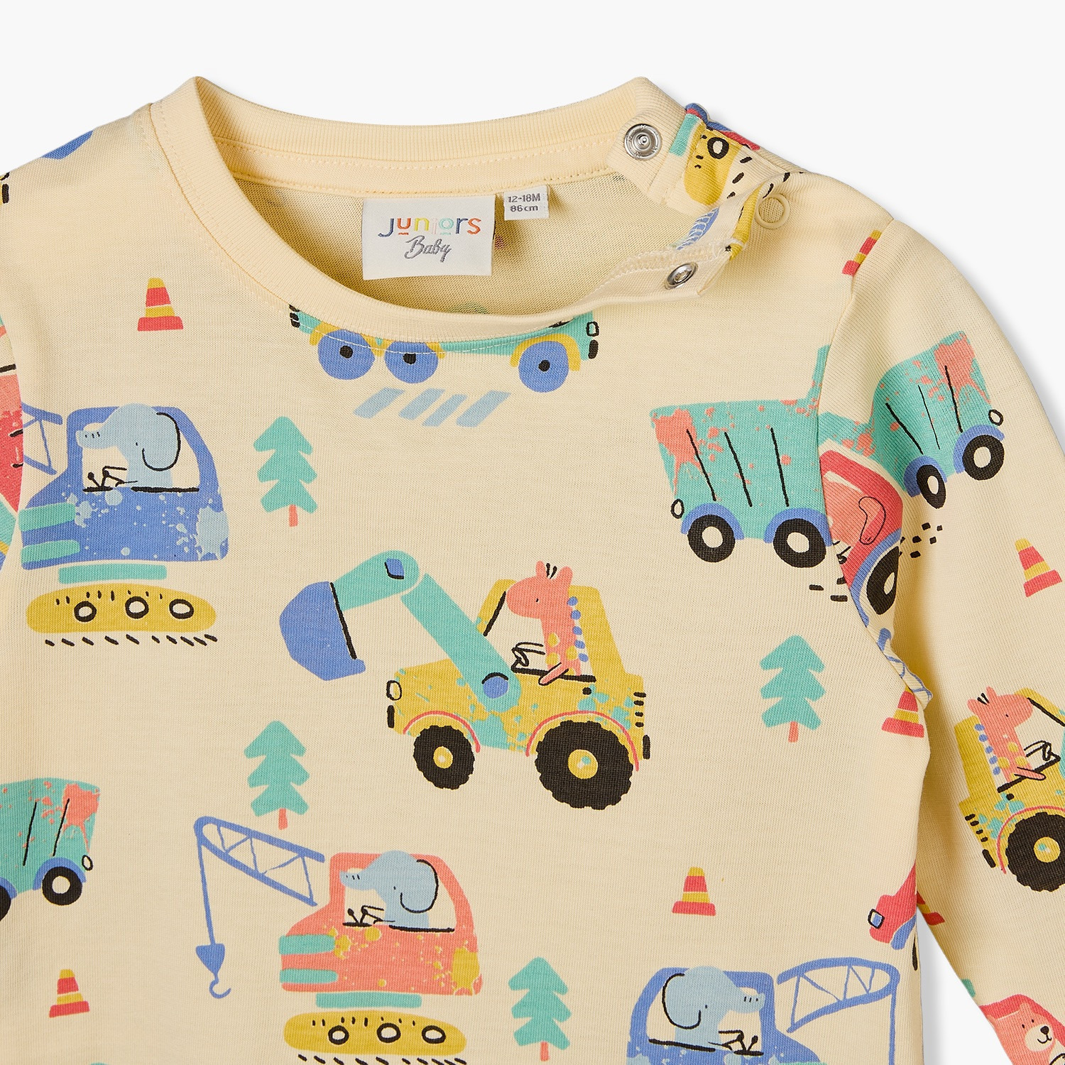 Juniors Crew Neck Long Sleeves T-shirt with Construction Vehicle Print-baby-boys-clothing-tshirtsandpolos-image-4