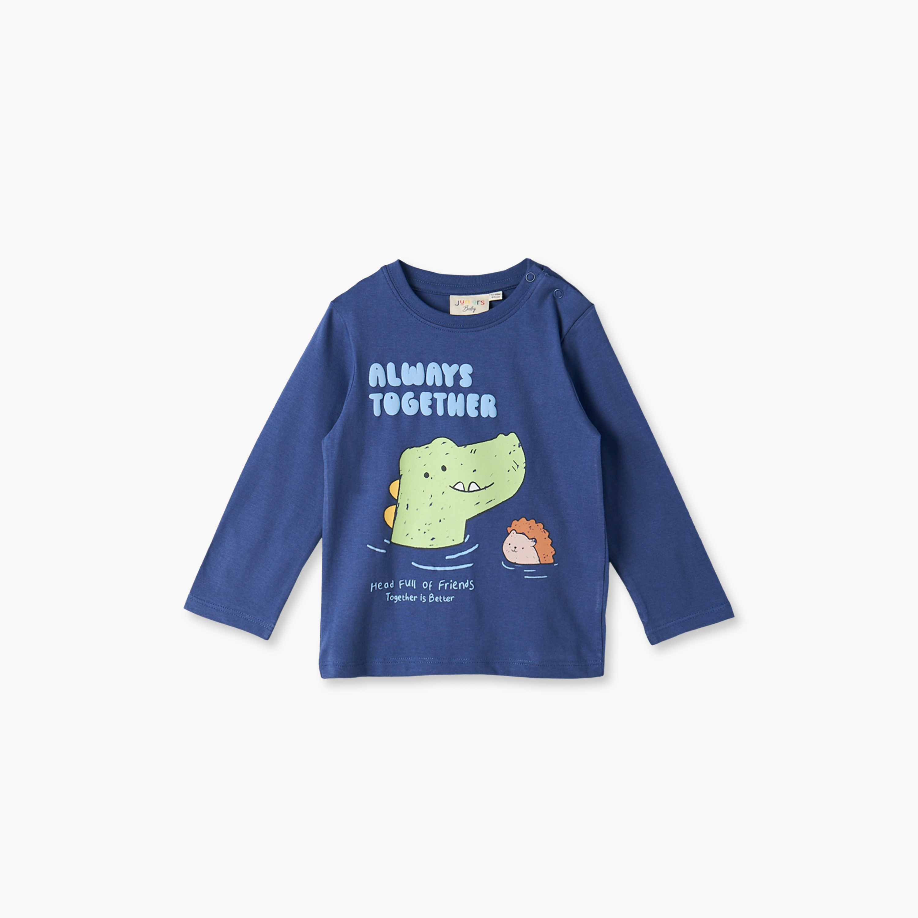 تيشيرت بأكمام طويلة وطبعات ديناصور من جونيورز-baby-boys-clothing-tshirtsandpolos-image-2