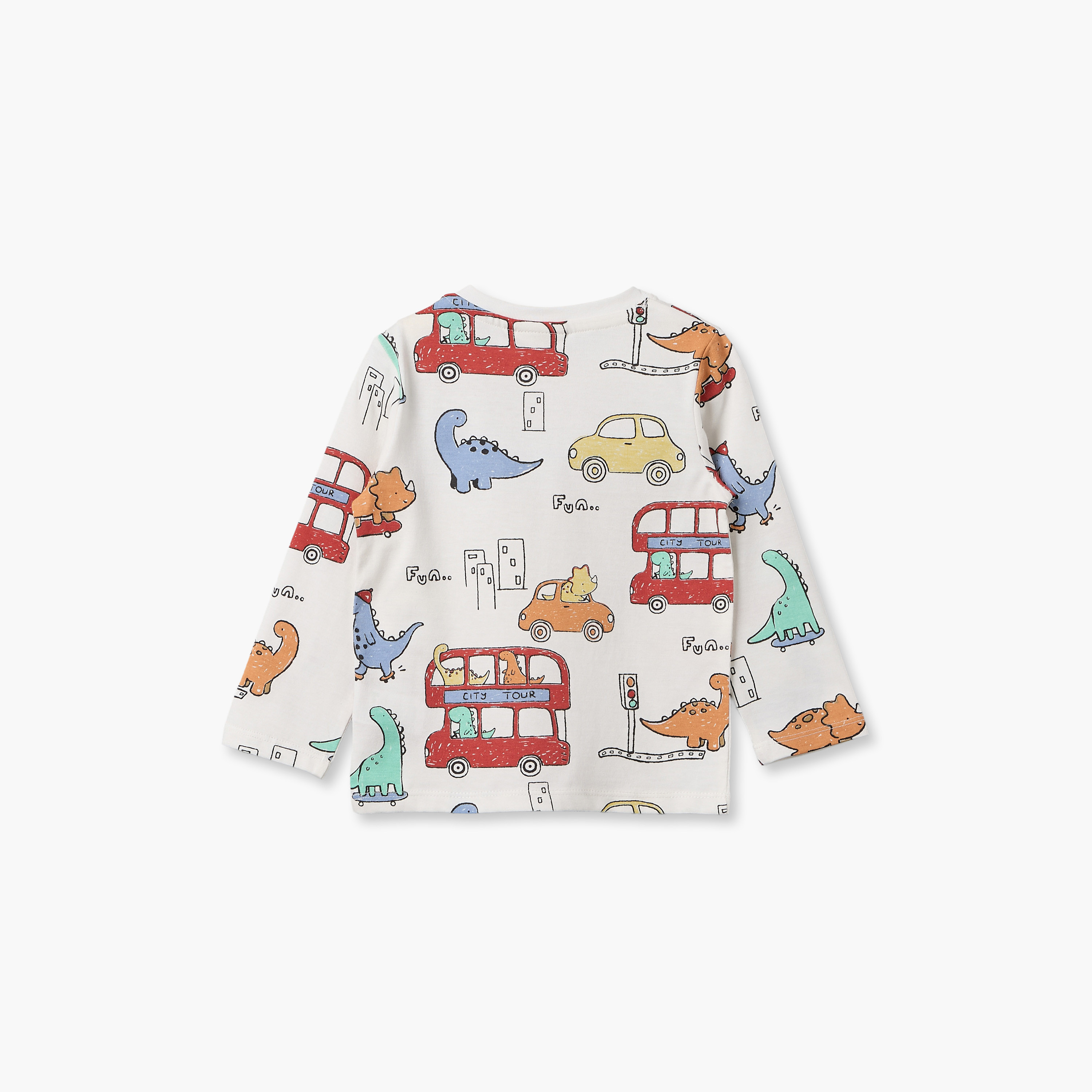 تيشيرت بأكمام طويلة وطبعات شاحنات وياقة ضيقة من جونيورز-baby-boys-clothing-tshirtsandpolos-image-3