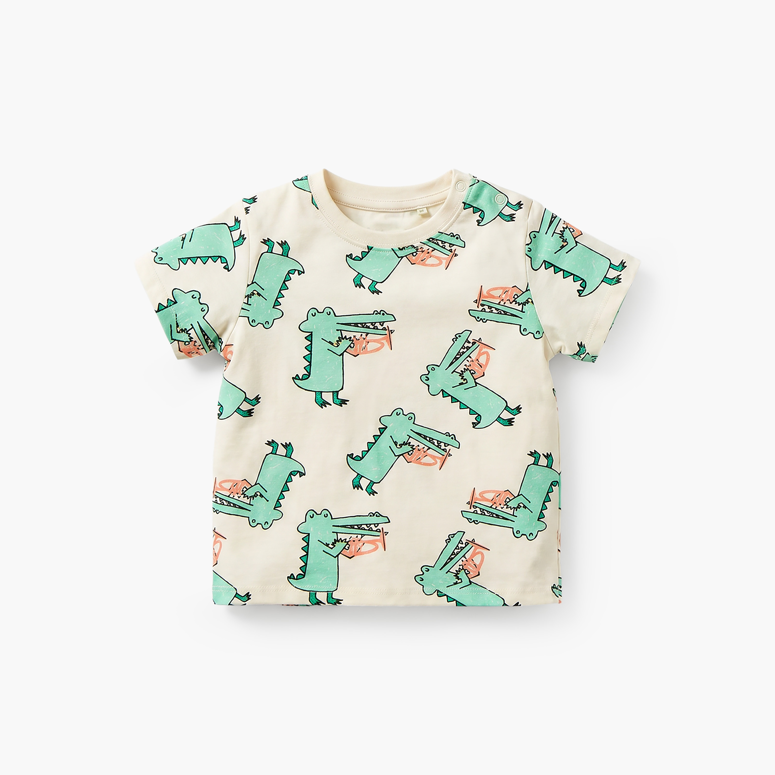 Juniors Short Sleeves T-shirt with Crocodile Print-baby-boys-clothing-tshirtsandpolos-image-2