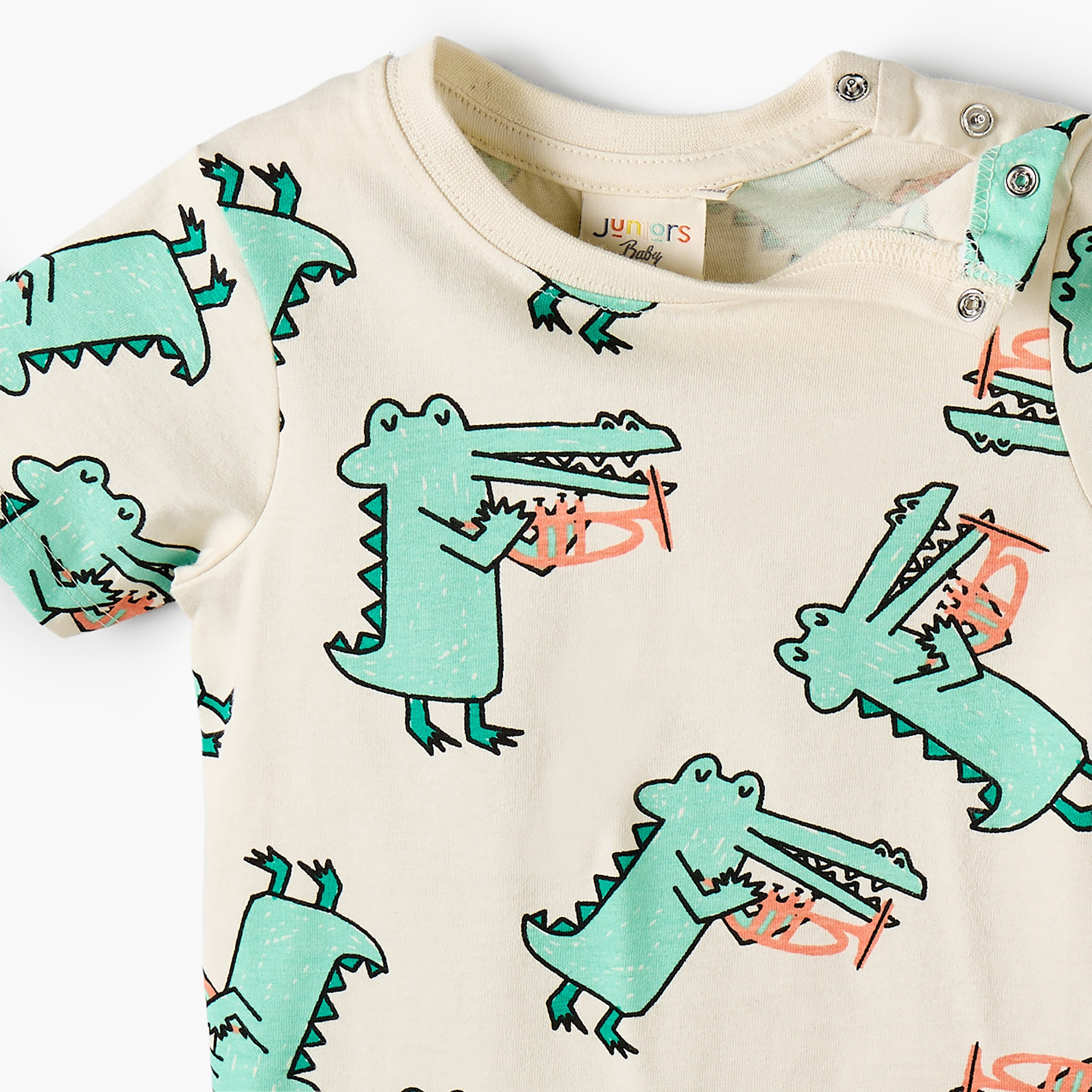 Juniors Short Sleeves T-shirt with Crocodile Print-baby-boys-clothing-tshirtsandpolos-image-4