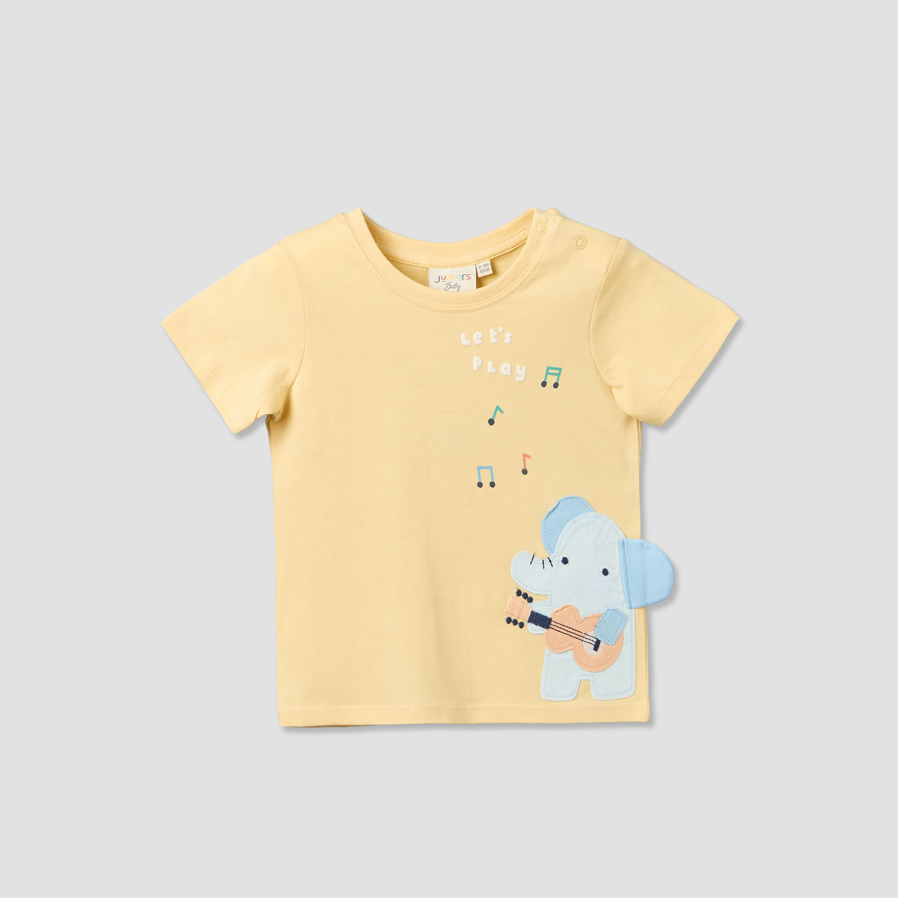 Pack of 3 Juniors Round Neck Short Sleeves T-shirt with Music Print-baby-boys-clothing-tshirtsandpolos-image-4
