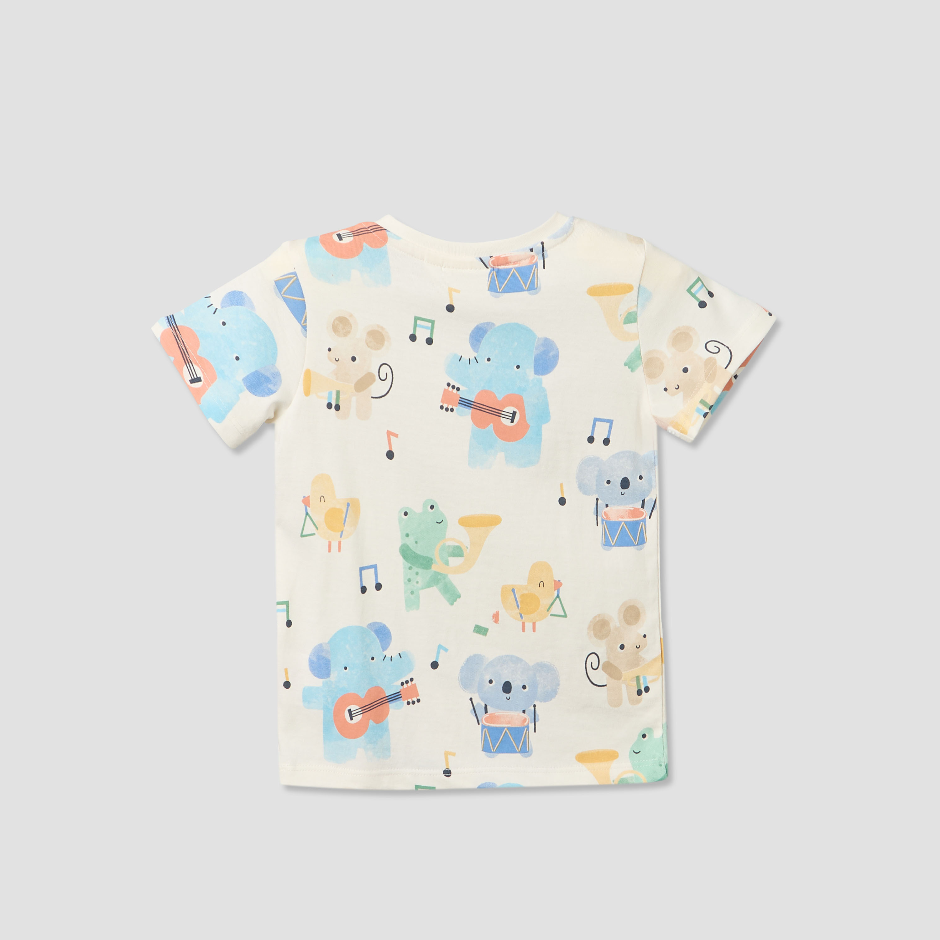 Pack of 3 Juniors Round Neck Short Sleeves T-shirt with Music Print-baby-boys-clothing-tshirtsandpolos-image-6