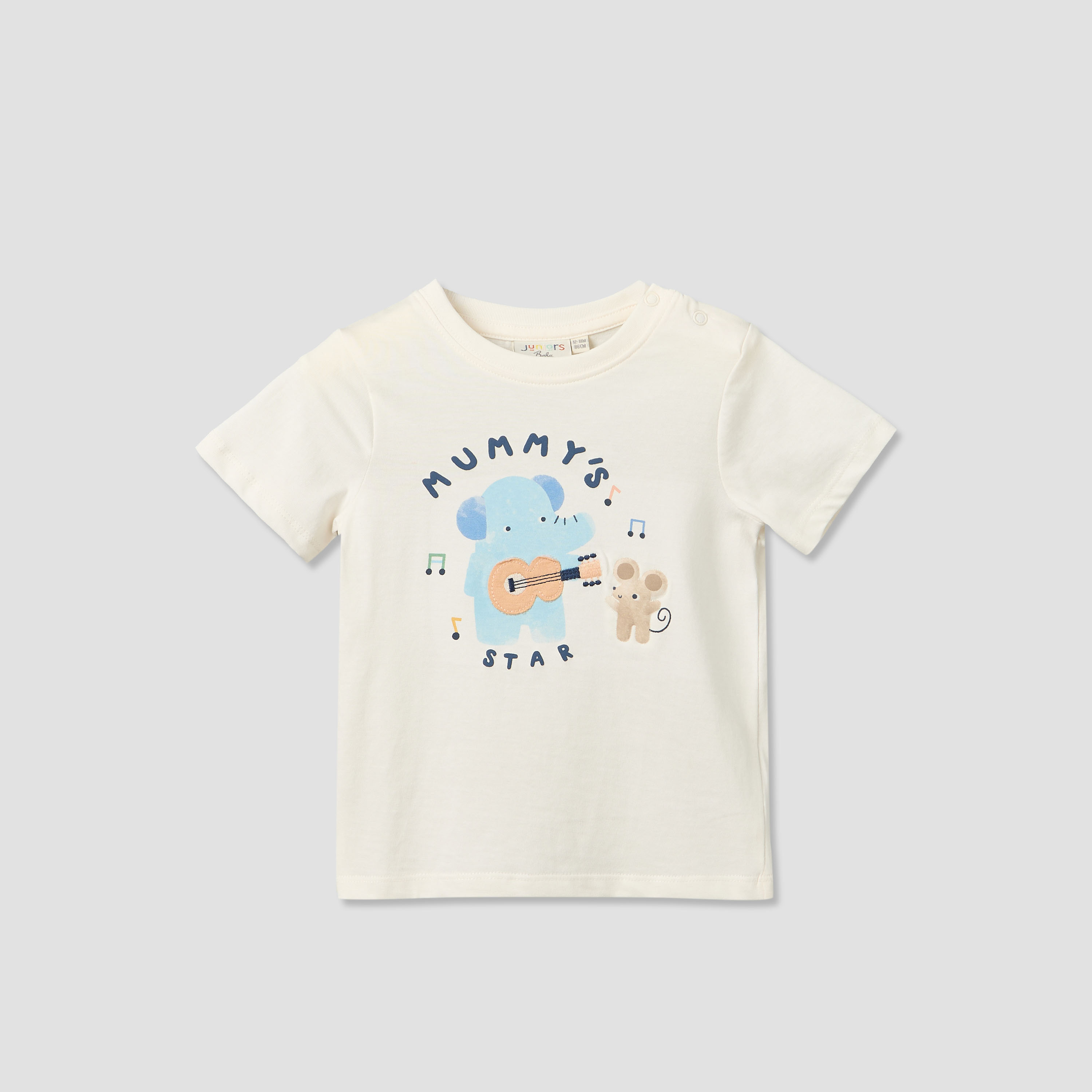 Pack of 3 Juniors Round Neck Short Sleeves T-shirt with Music Print-baby-boys-clothing-tshirtsandpolos-image-3