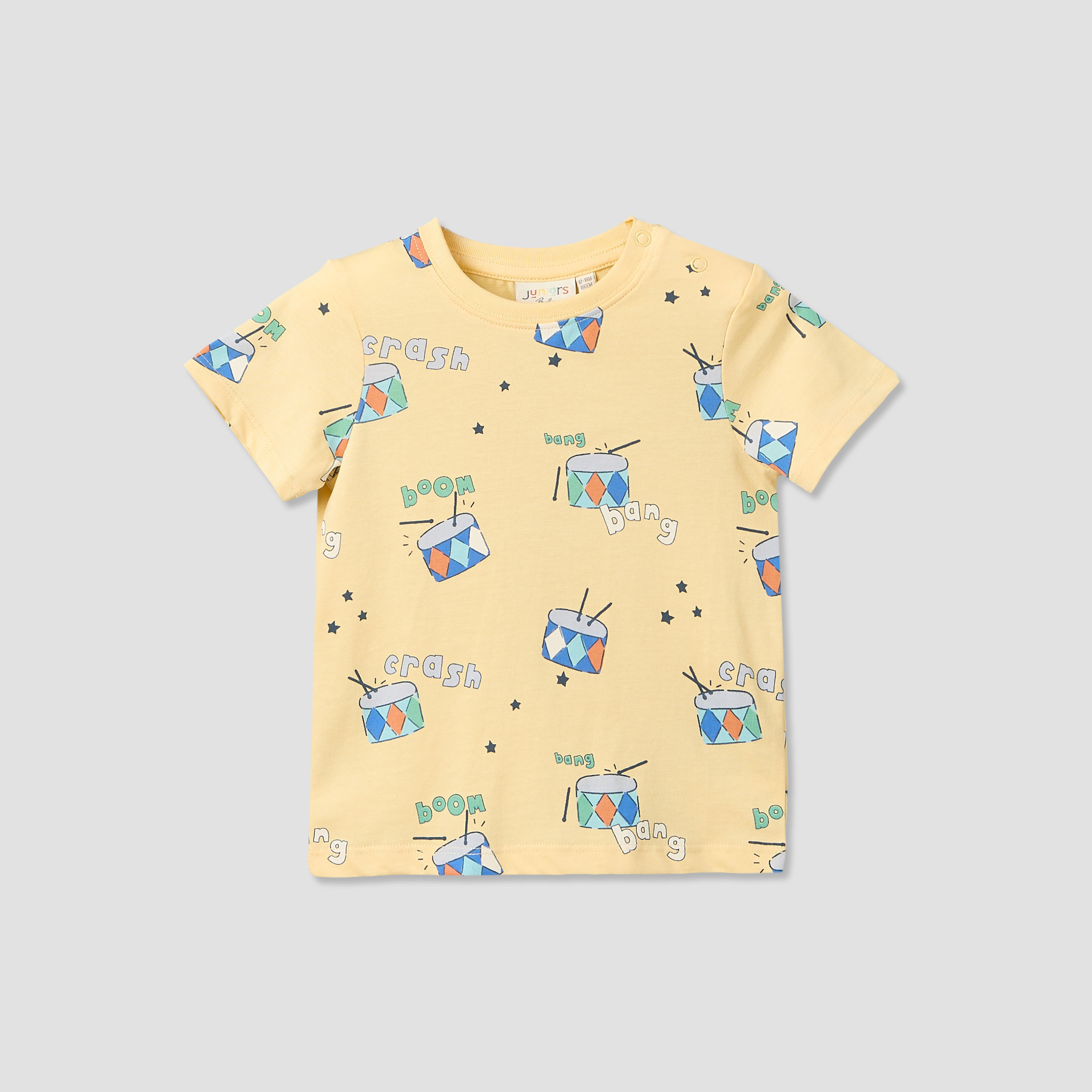 Pack of 3 Juniors Round Neck Short Sleeves T-shirt with Music Print-baby-boys-clothing-tshirtsandpolos-image-5