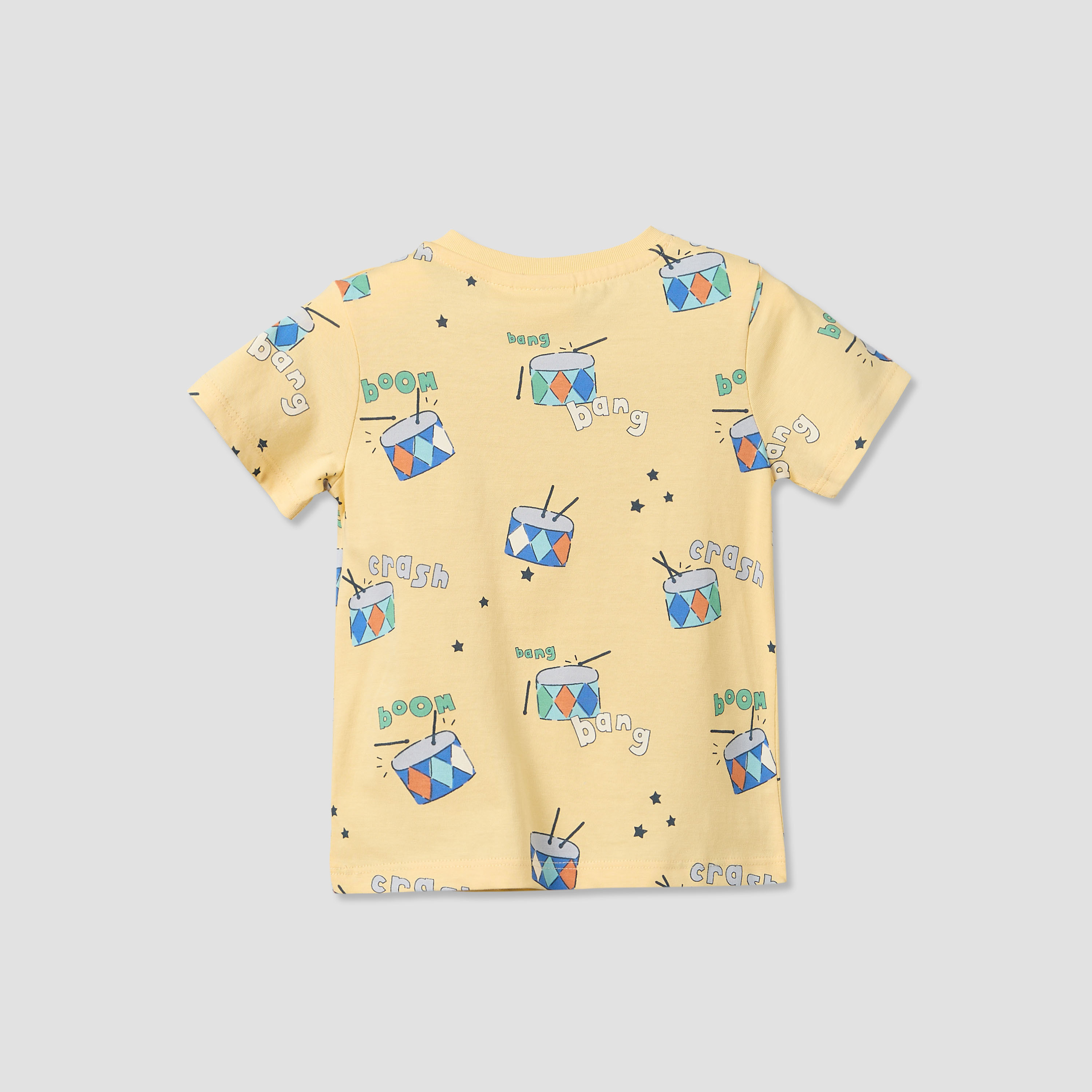 Pack of 3 Juniors Round Neck Short Sleeves T-shirt with Music Print-baby-boys-clothing-tshirtsandpolos-image-6