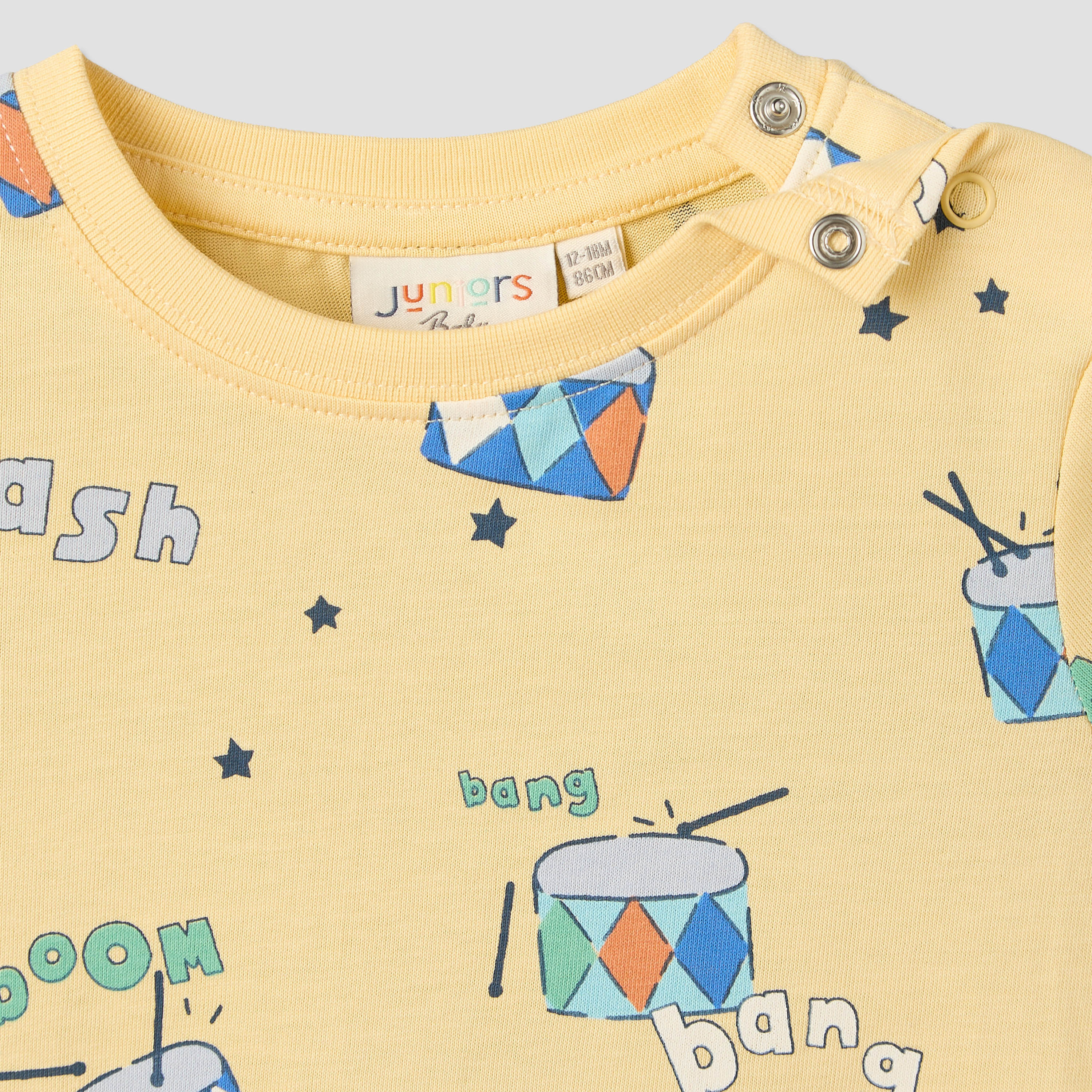 Pack of 3 Juniors Round Neck Short Sleeves T-shirt with Music Print-baby-boys-clothing-tshirtsandpolos-image-7