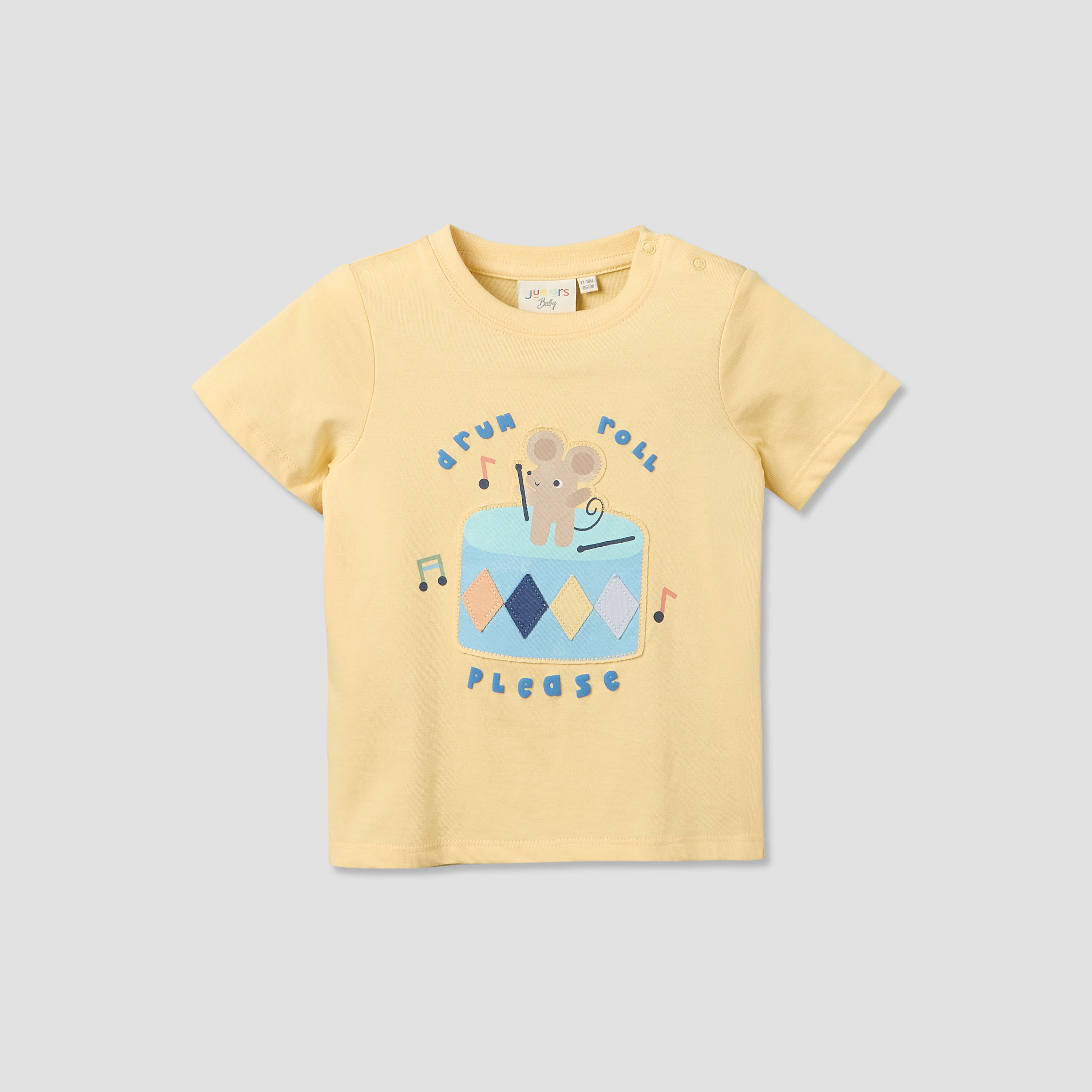 Pack of 3 Juniors Round Neck Short Sleeves T-shirt with Music Print-baby-boys-clothing-tshirtsandpolos-image-3