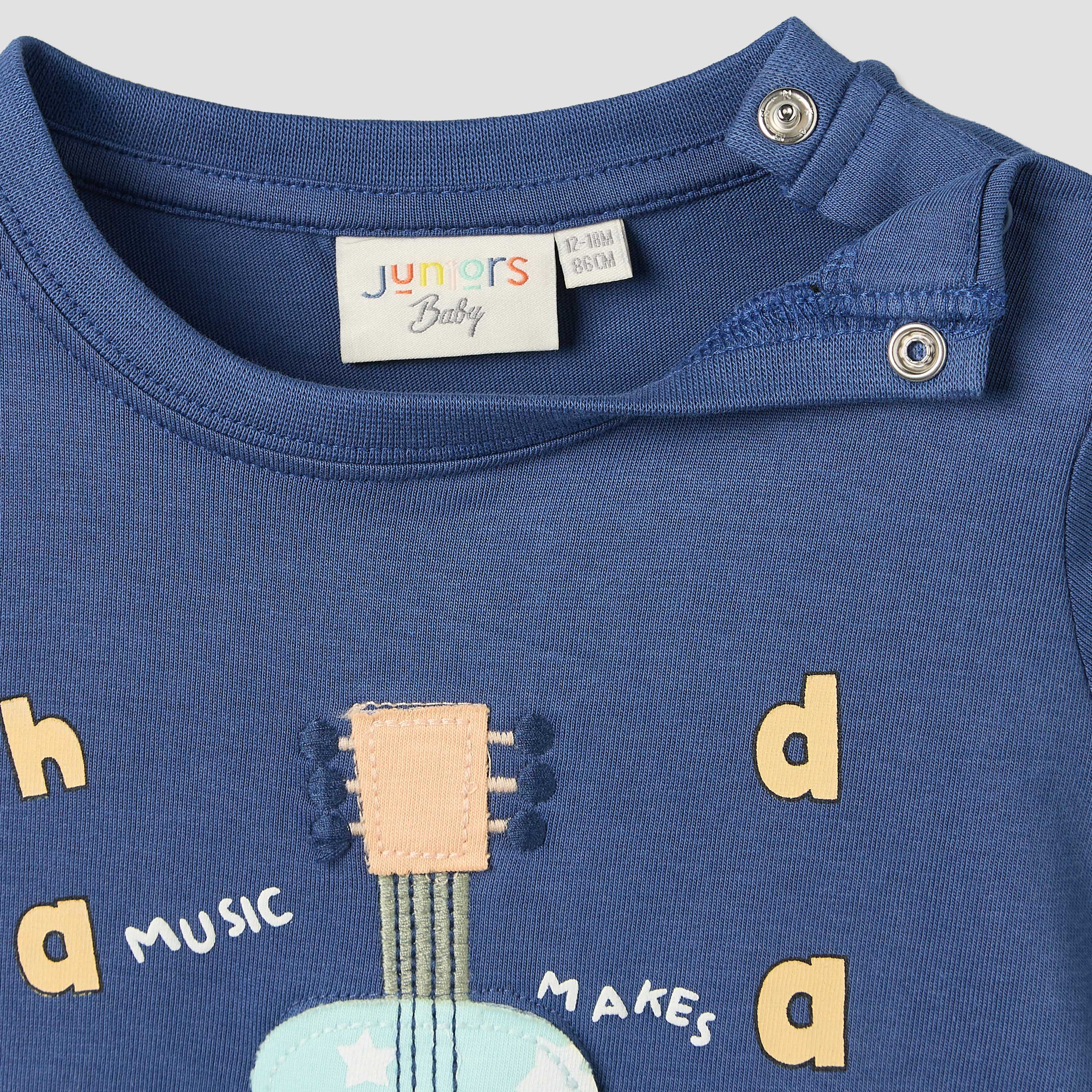 Pack of 3 Juniors Round Neck Short Sleeves T-shirt with Music Print-baby-boys-clothing-tshirtsandpolos-image-7