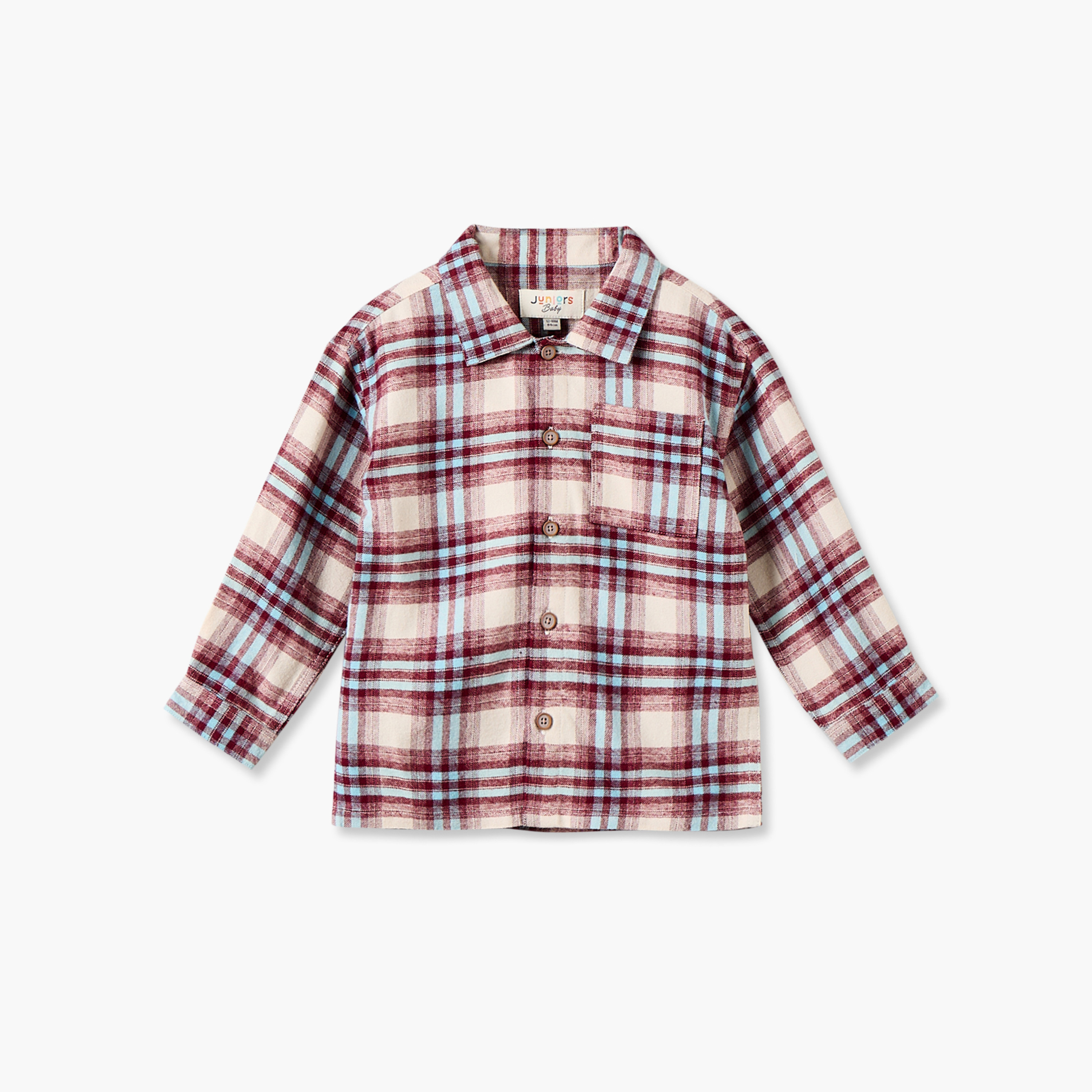 قميص كاروهات بأكمام طويلة من جونيورز-baby-boys-clothing-shirts-image-1