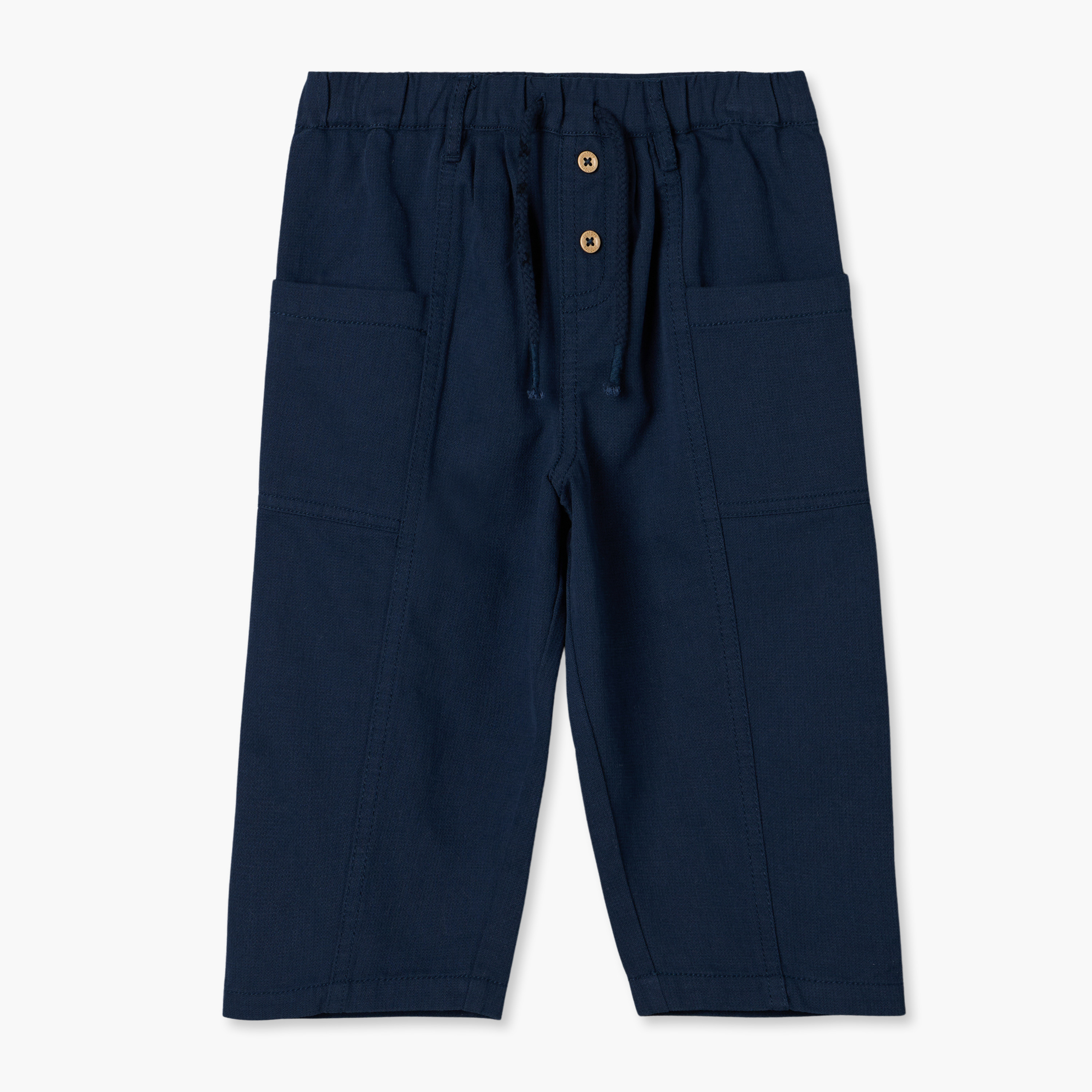بنطلون بخصر مطاطي ورباط قابل للتعديل من جونيورز-boys-clothing-bottoms-trousers-image-1