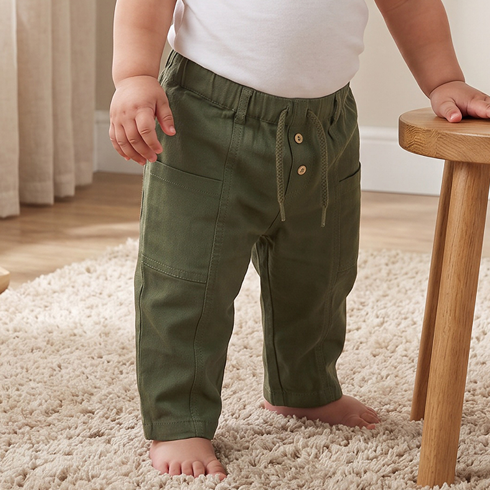 Juniors Trousers with Elasticated Drawstring Waist-boys-clothing-bottoms-trousers-image-1
