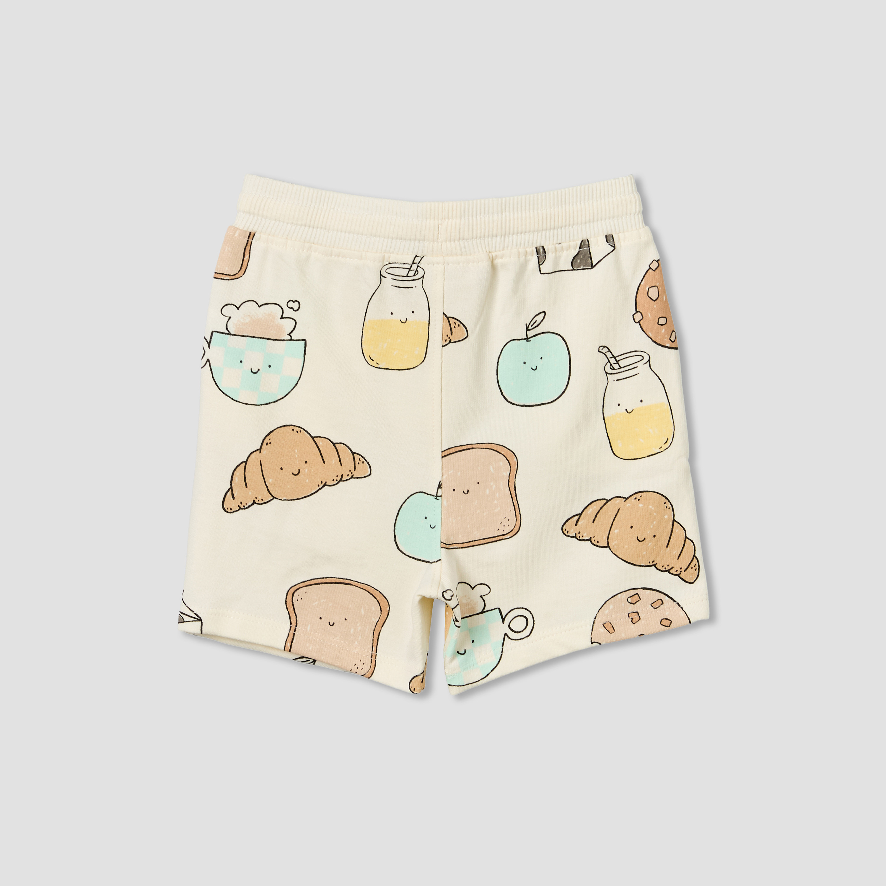 Juniors Knee Length Drawstring Waistband Shorts with Food Print-baby-boys-clothing-bottoms-shorts-image-3