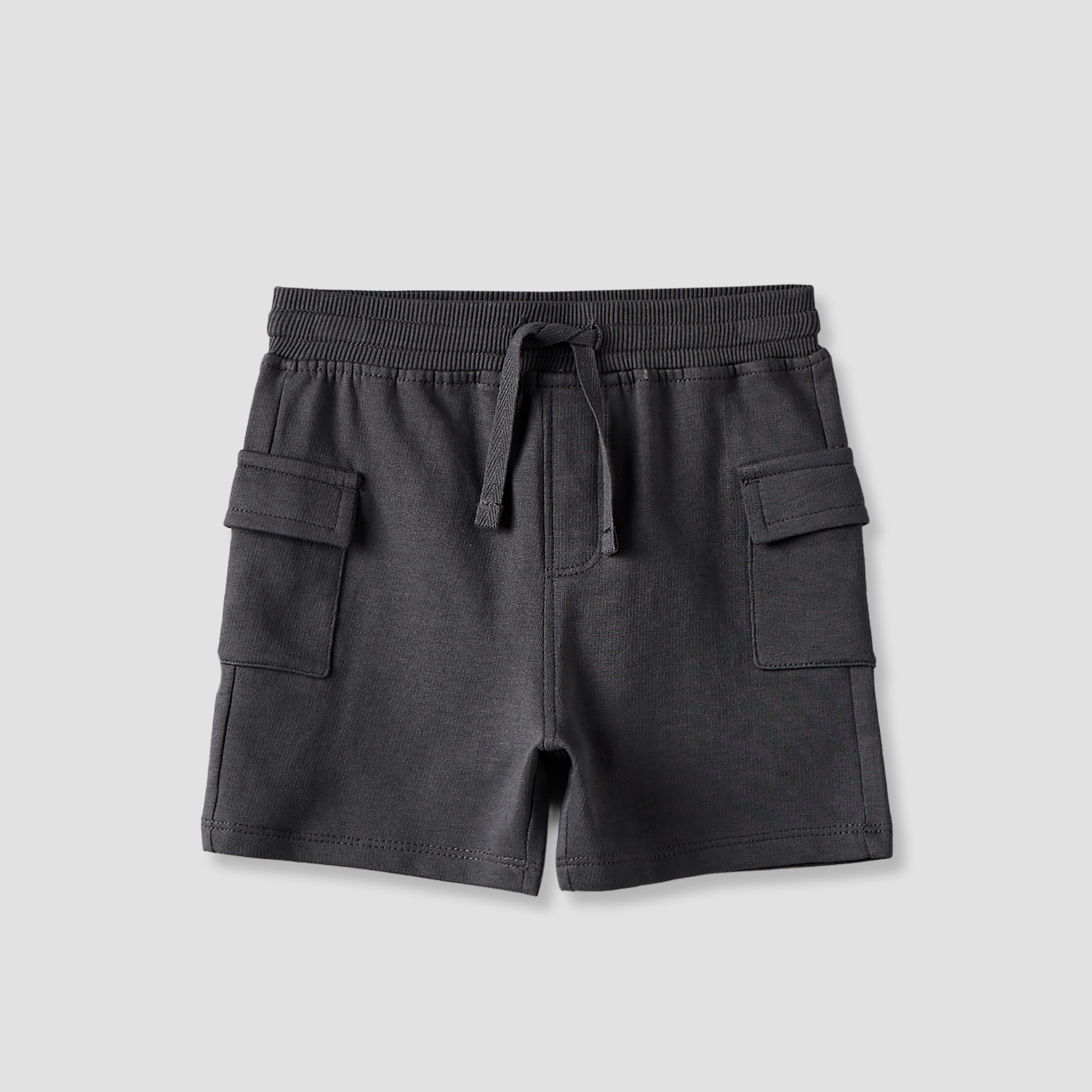 Juniors Knee Length Elasticated Drawstring Waist Shorts with Flap Pockets-baby-boys-clothing-bottoms-shorts-image-1