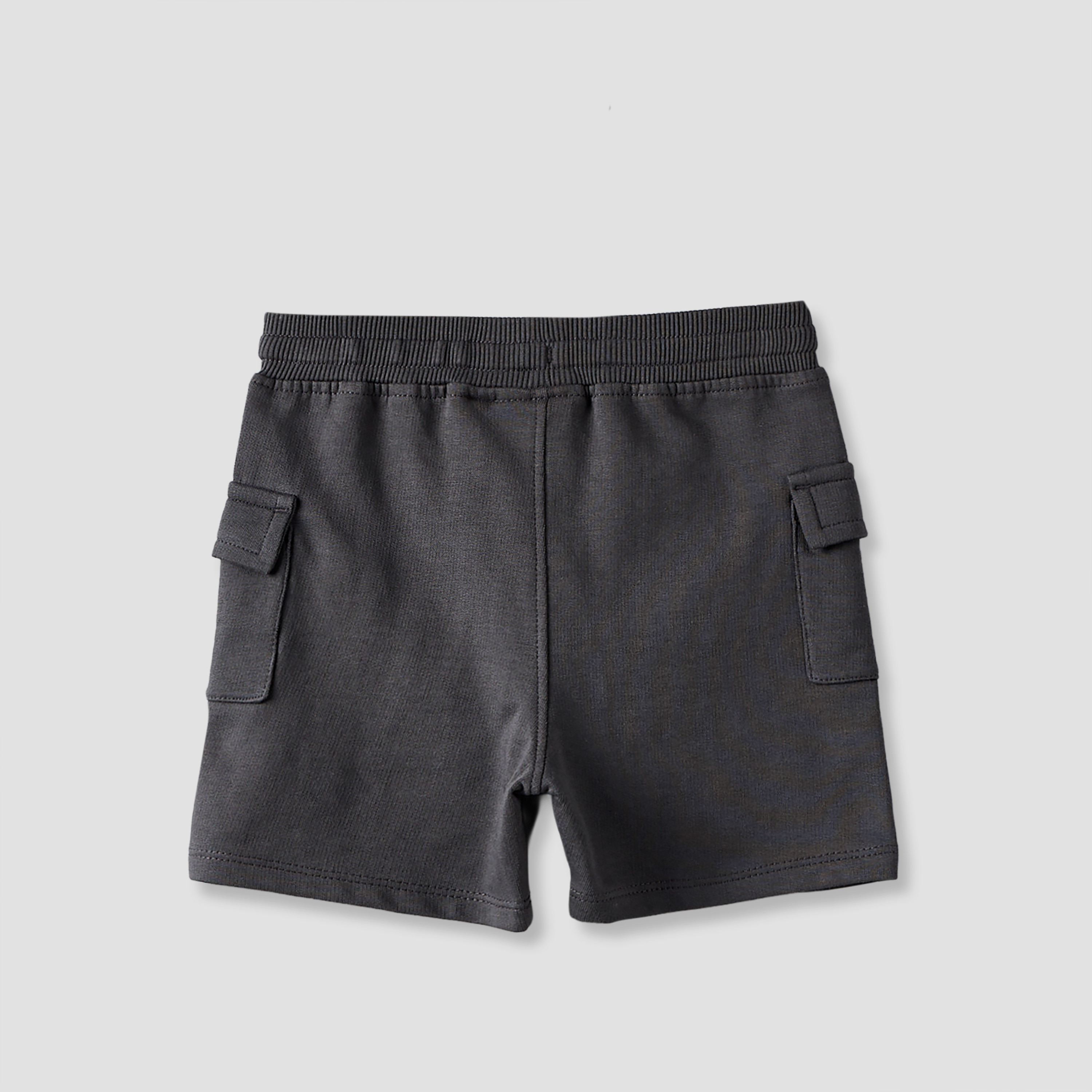 Juniors Knee Length Elasticated Drawstring Waist Shorts with Flap Pockets-baby-boys-clothing-bottoms-shorts-image-2